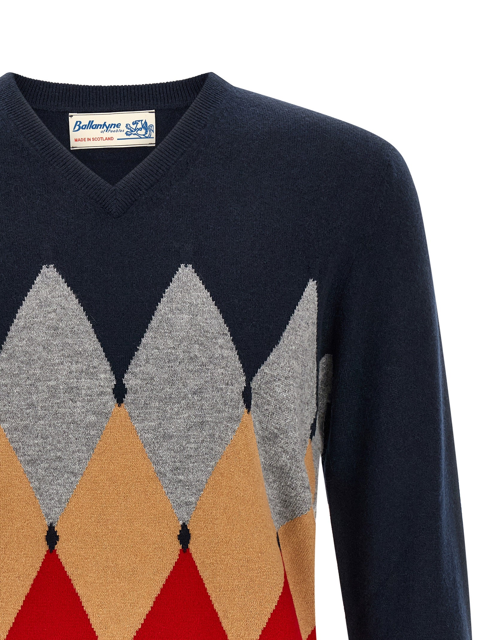 Ballantyne Blue Cashmere Cardigan