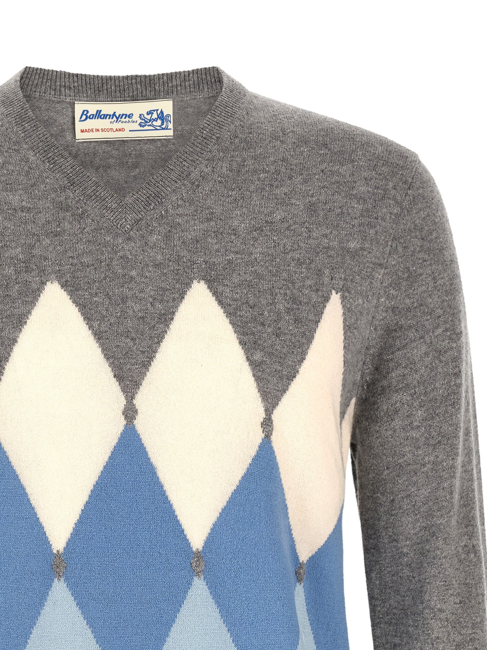 Ballantyne Gray Cashmere Cardigan