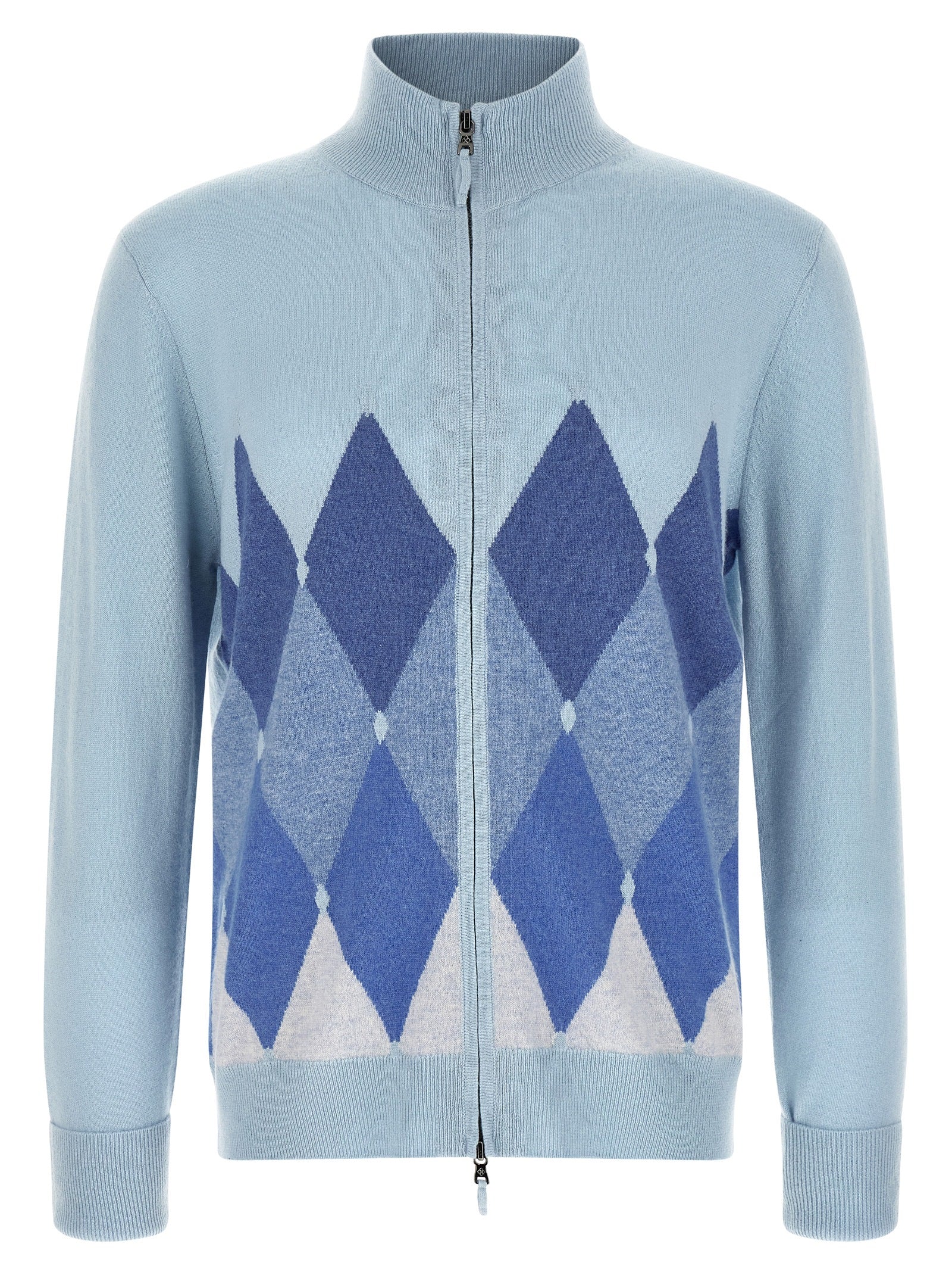 Ballantyne Blue Cashmere Cardigan