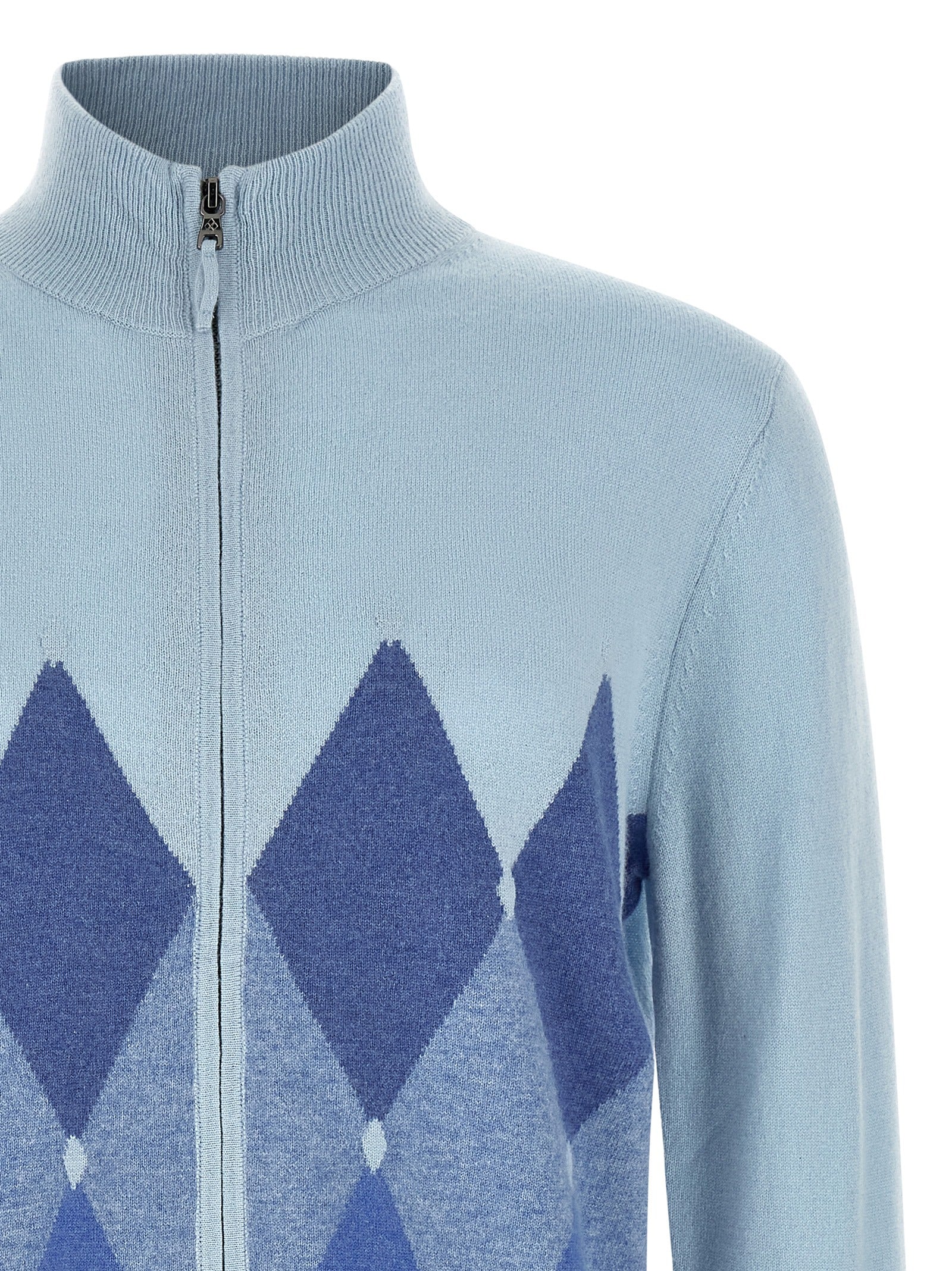 Ballantyne Blue Cashmere Cardigan