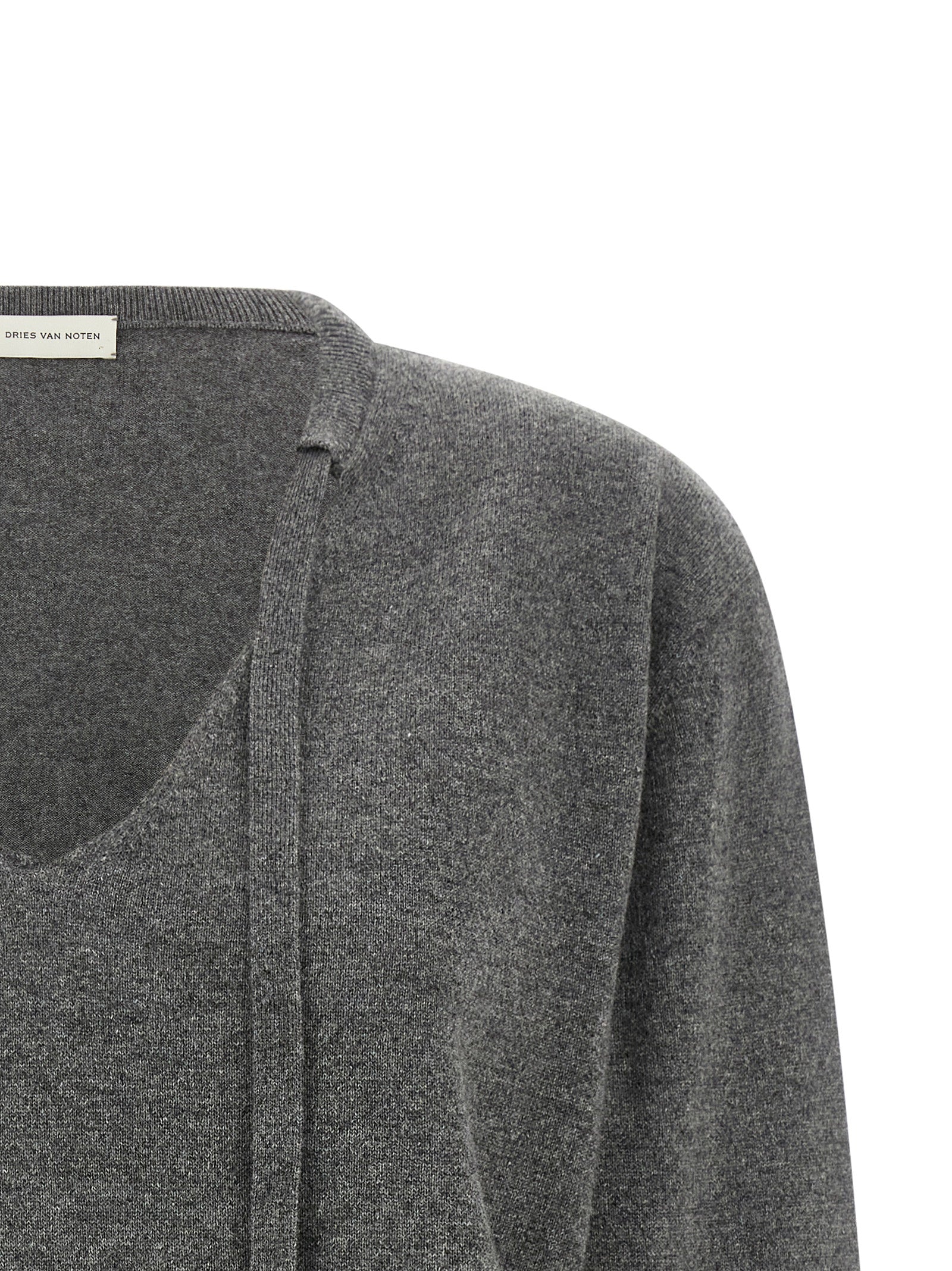 Dries Van Noten Gray Cashmere Cardigan