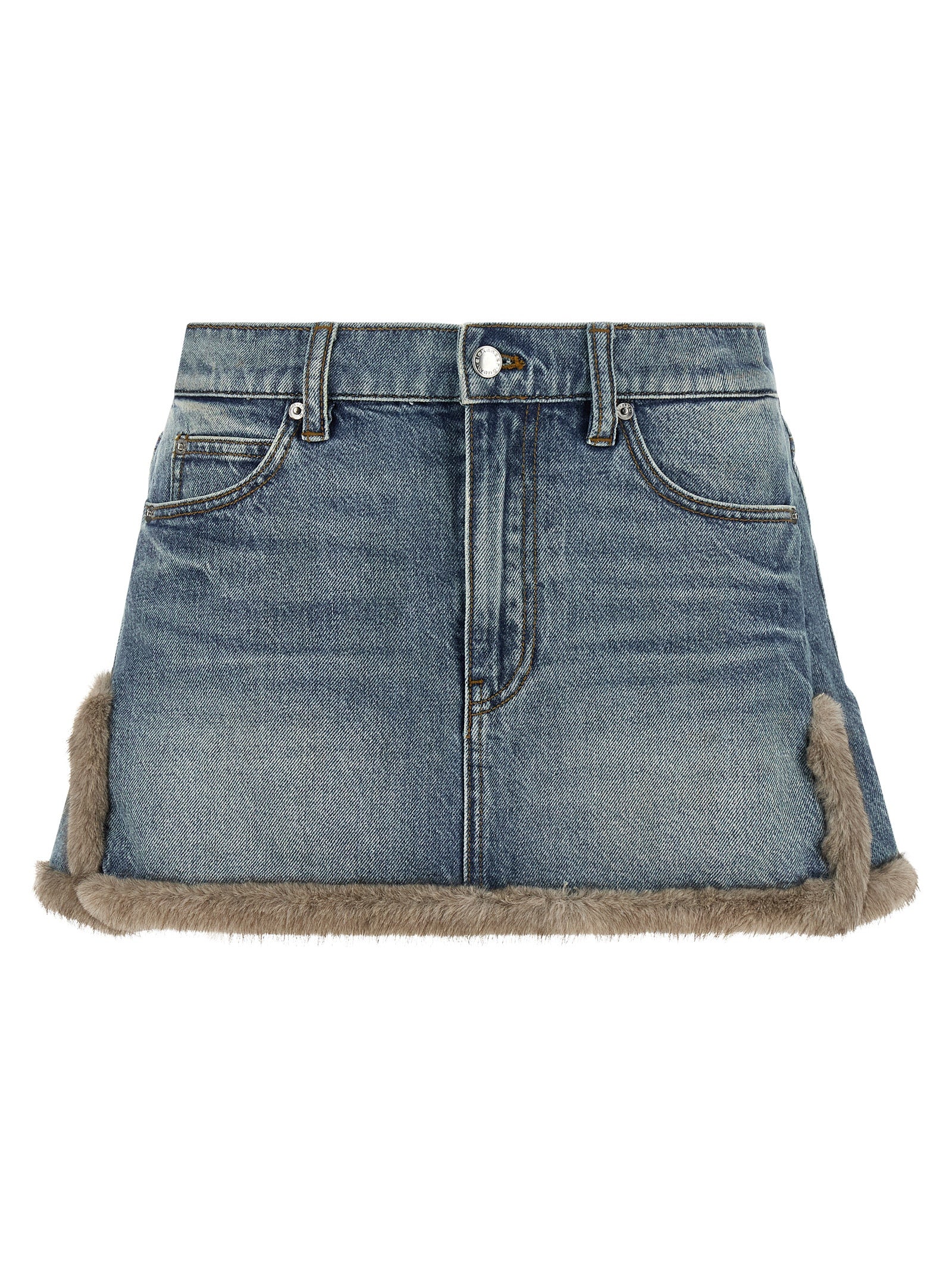 DENIM X ALEXANDER WANG Blue Cotton Long Skirt
