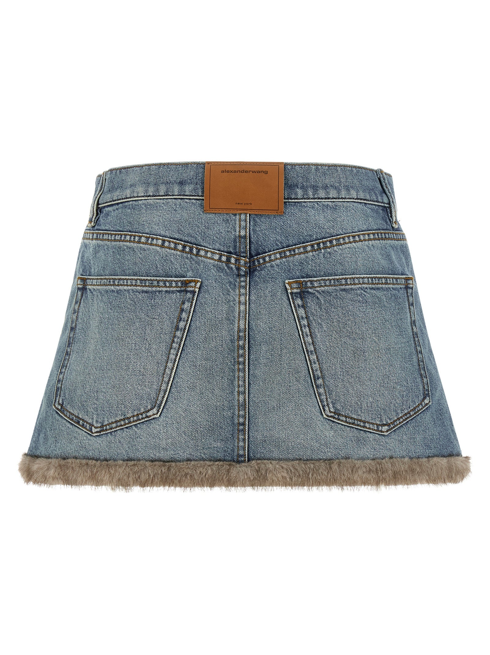 DENIM X ALEXANDER WANG Blue Cotton Long Skirt