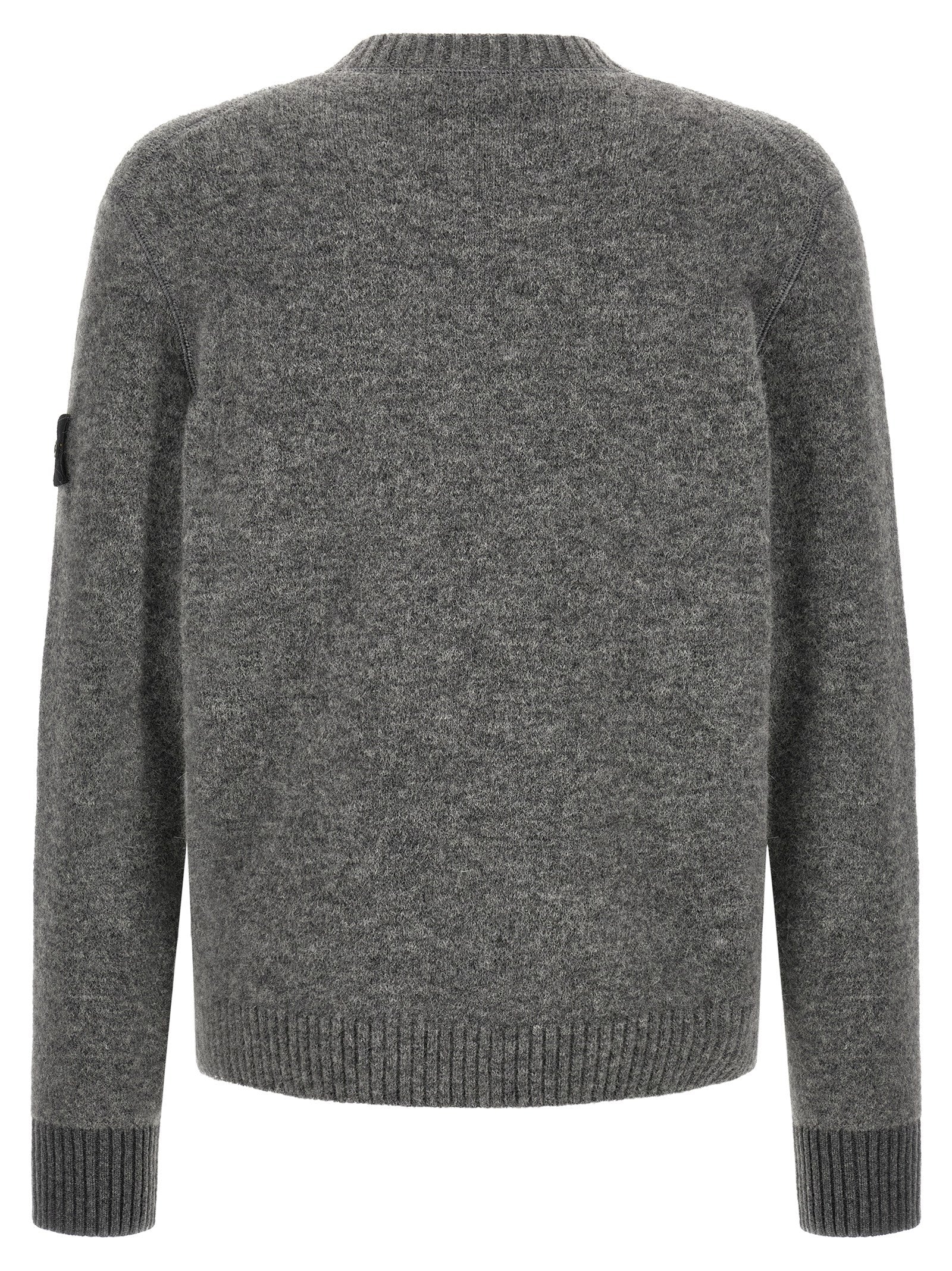 Stone Island Gray Wool Cardigan