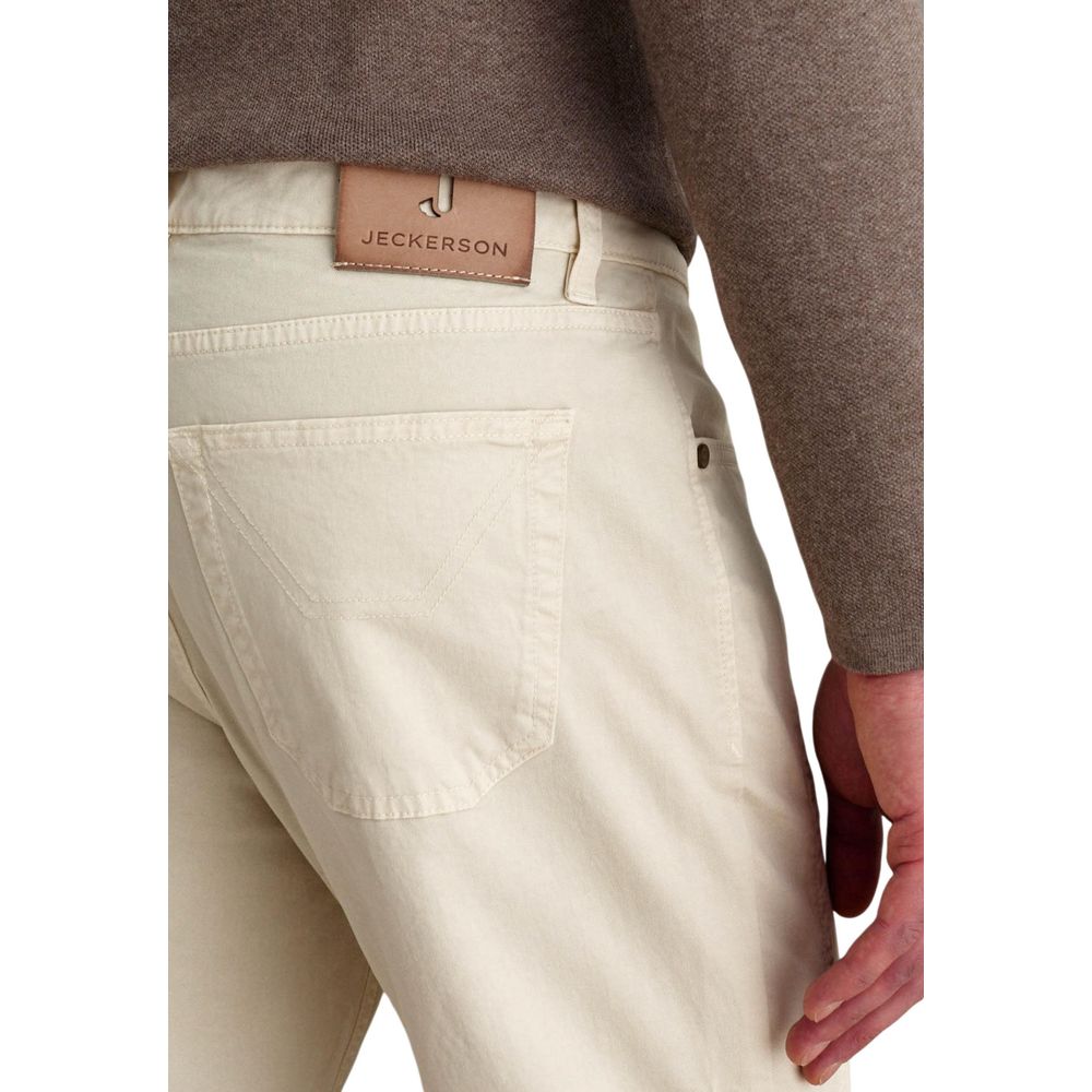 Jeckerson White Elastane Skinny Pants