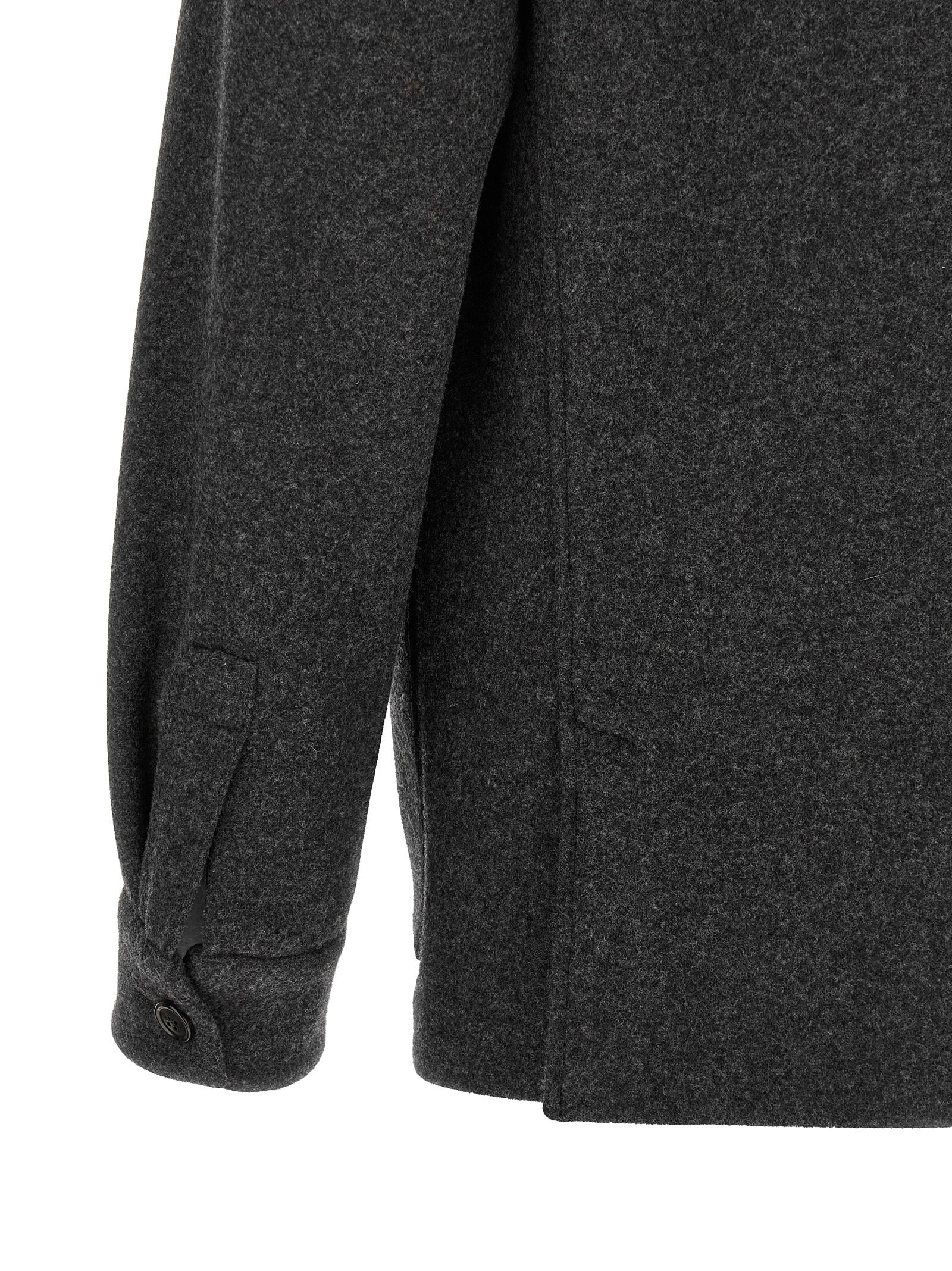 ZEGNA Gray Wool Blouse