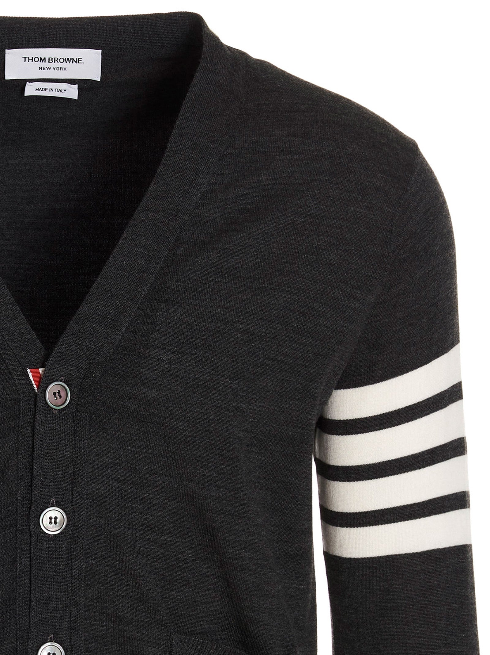Thom Browne Gray Merino Wool Cardigan