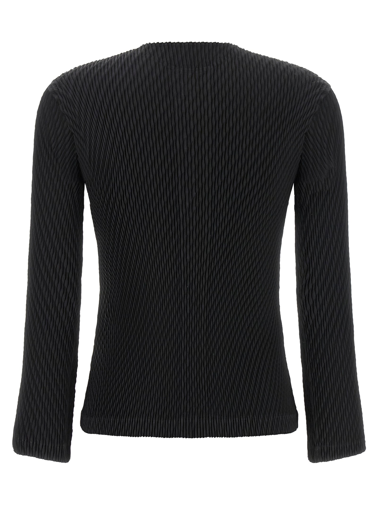 Issey Miyake Black Polyester Cardigan