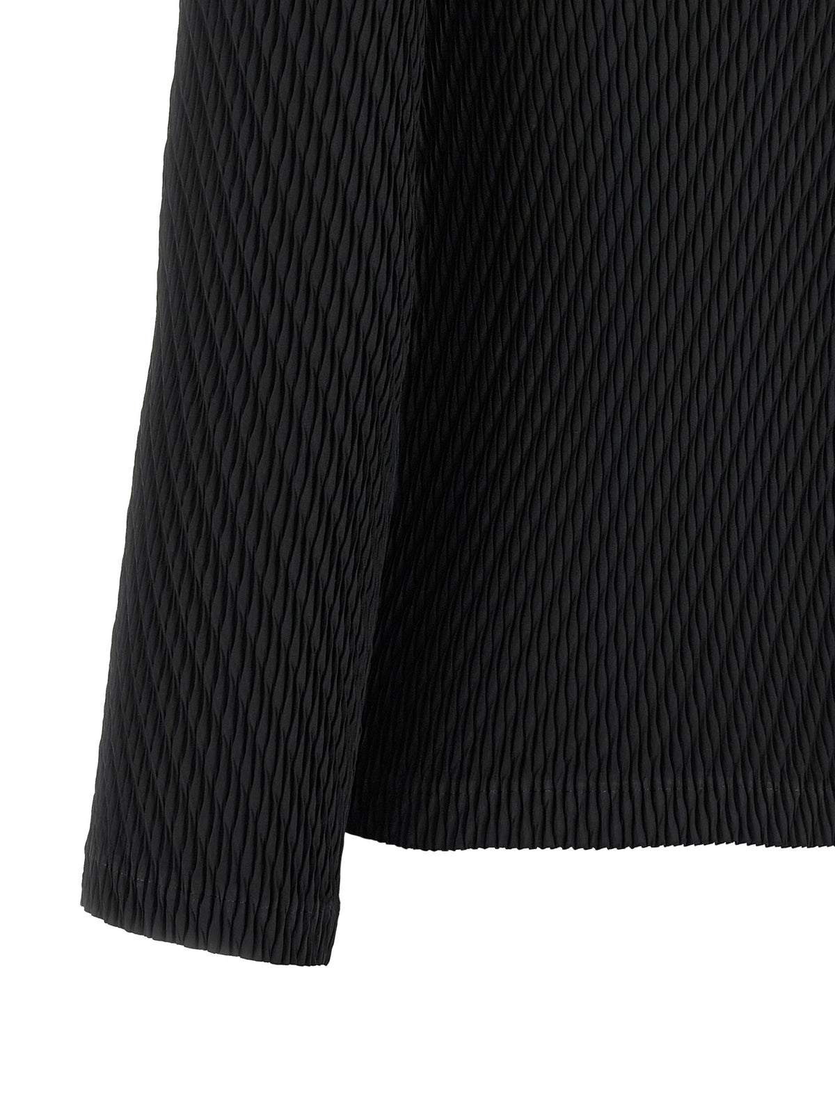 Issey Miyake Black Polyester Cardigan