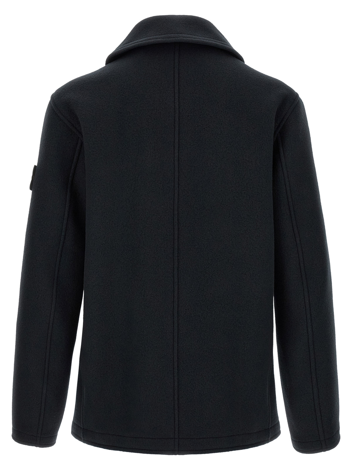 Stone Island Blue Cotton Coat