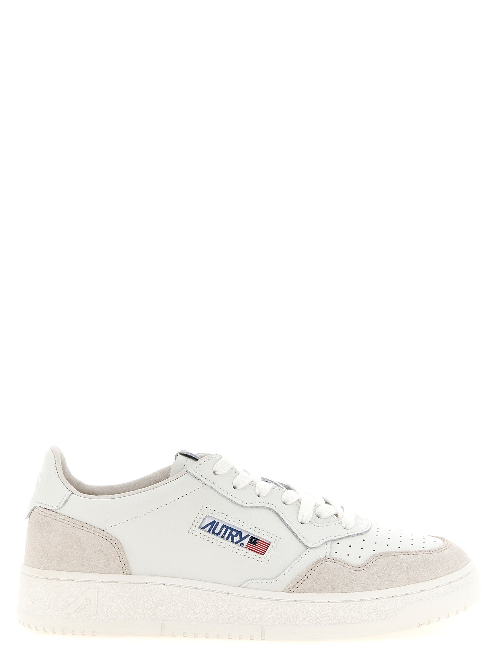 Autry White Cowhide Low Top Sneakers