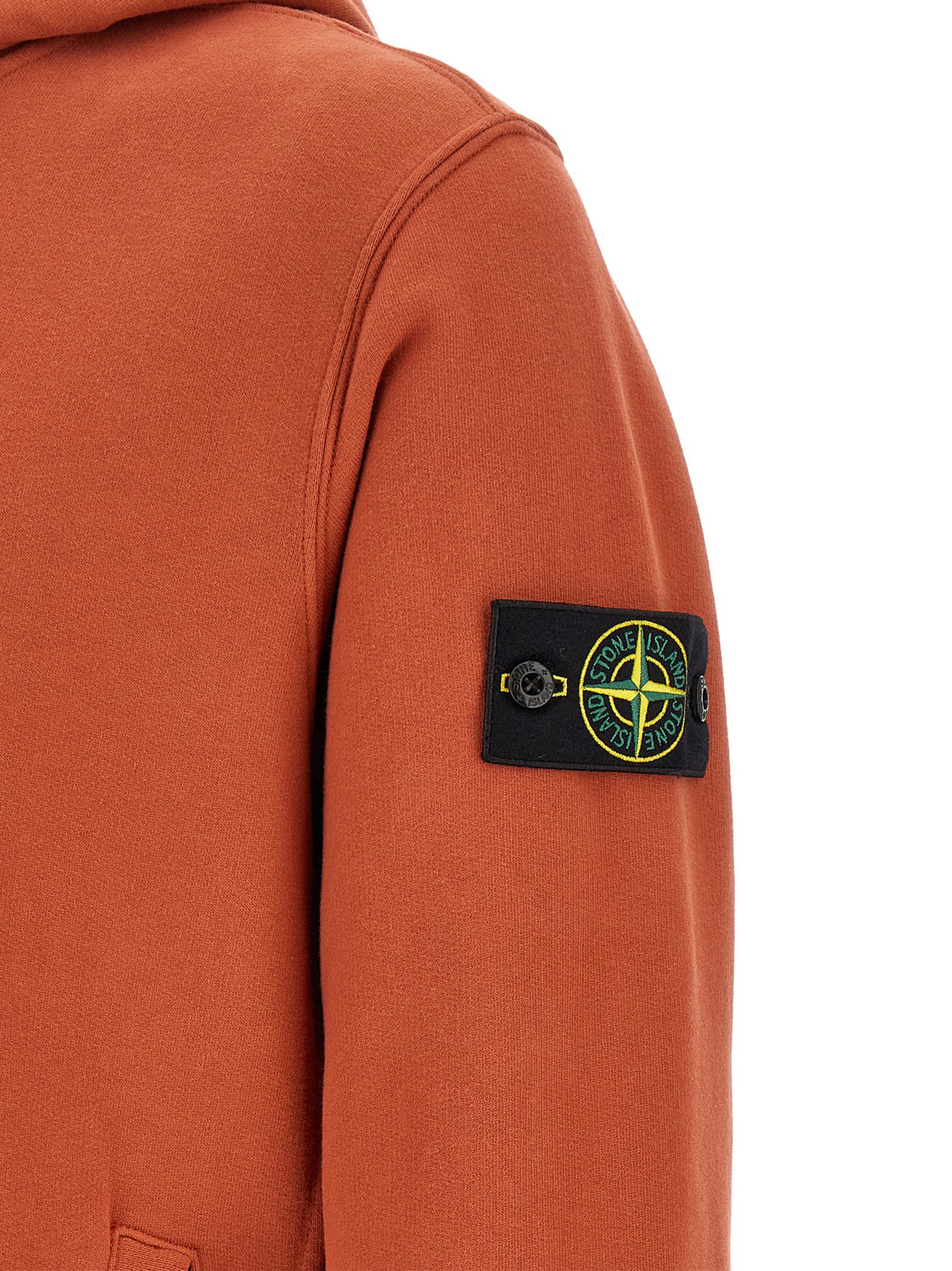 Stone Island Orange Cotton Sweatshirt