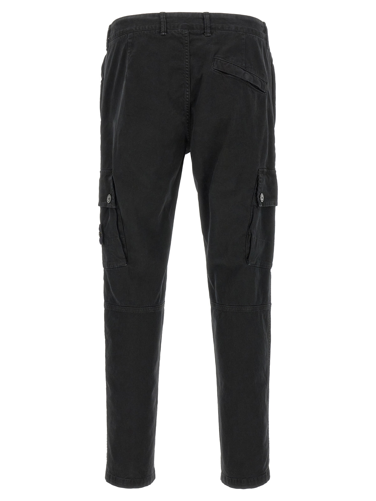 Stone Island Black Cotton Cargo Pants