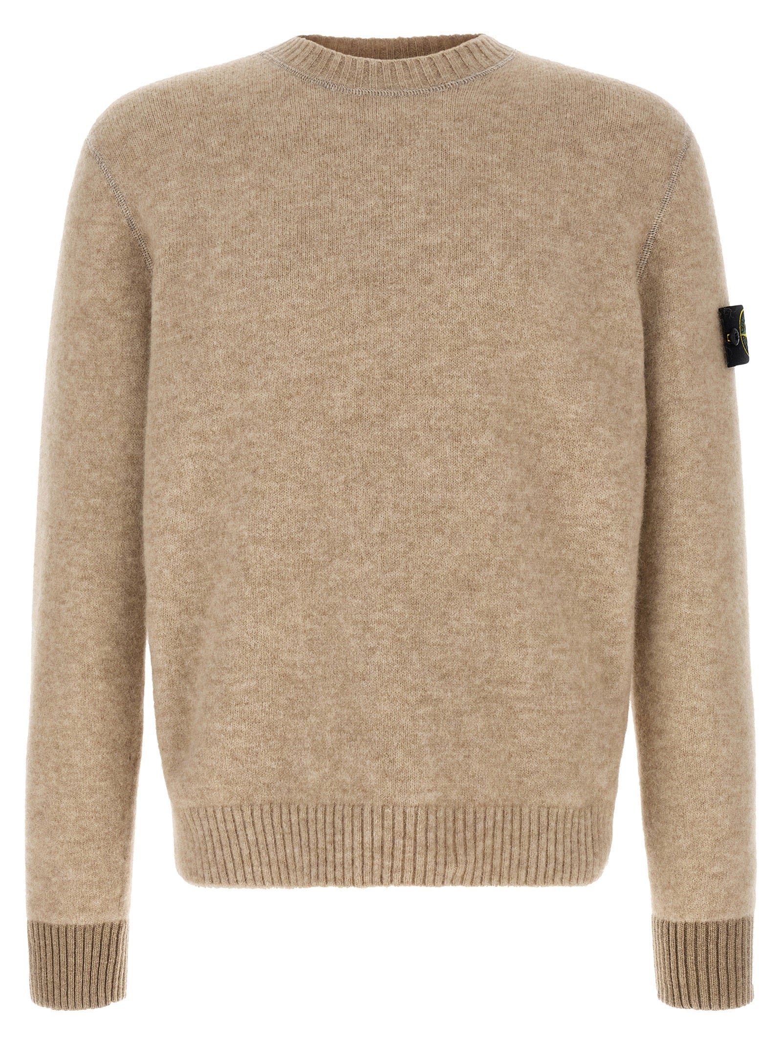 Stone Island Beige Wool Cardigan