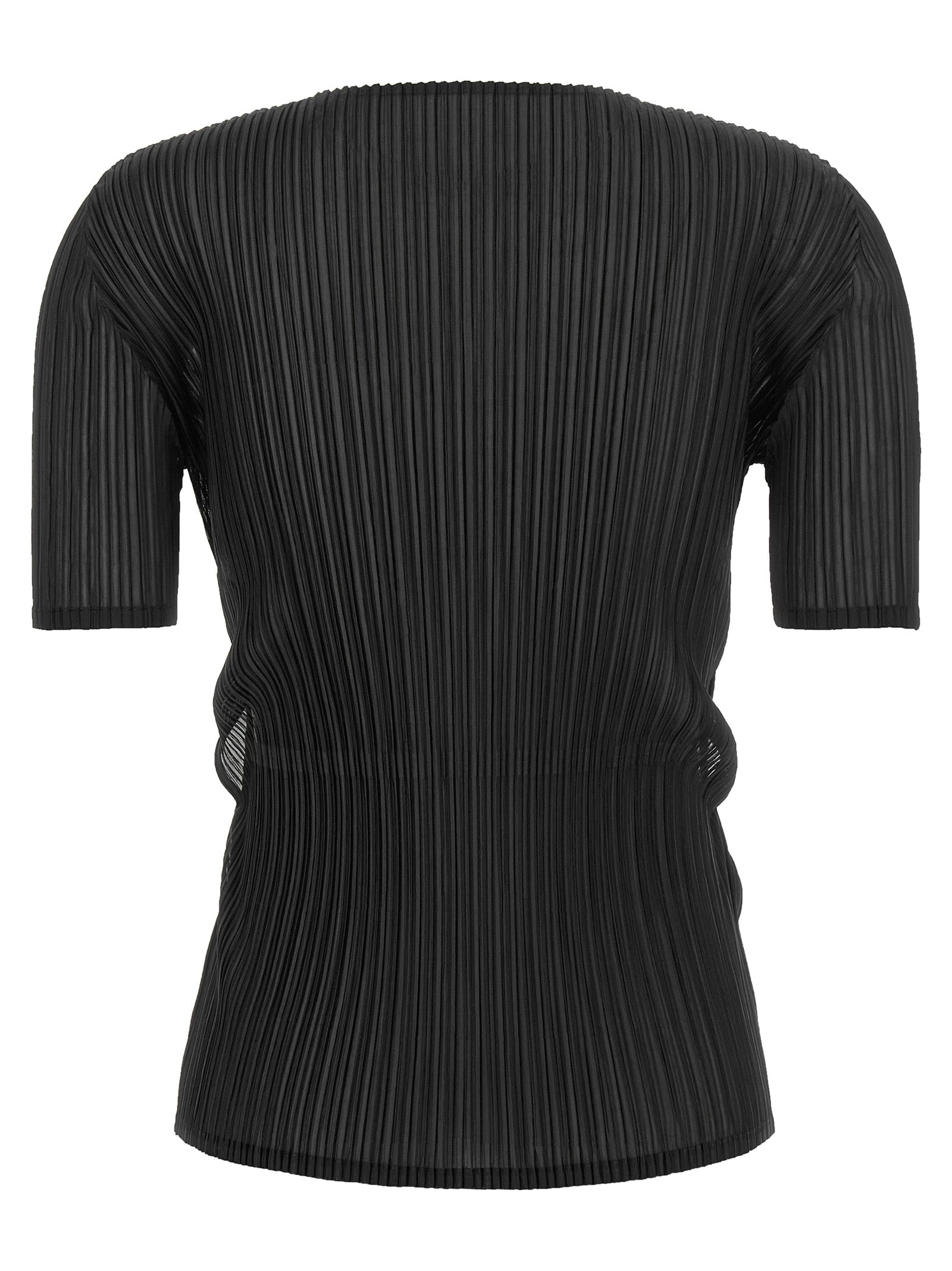 Issey Miyake Black Polyester Pattern Shirt
