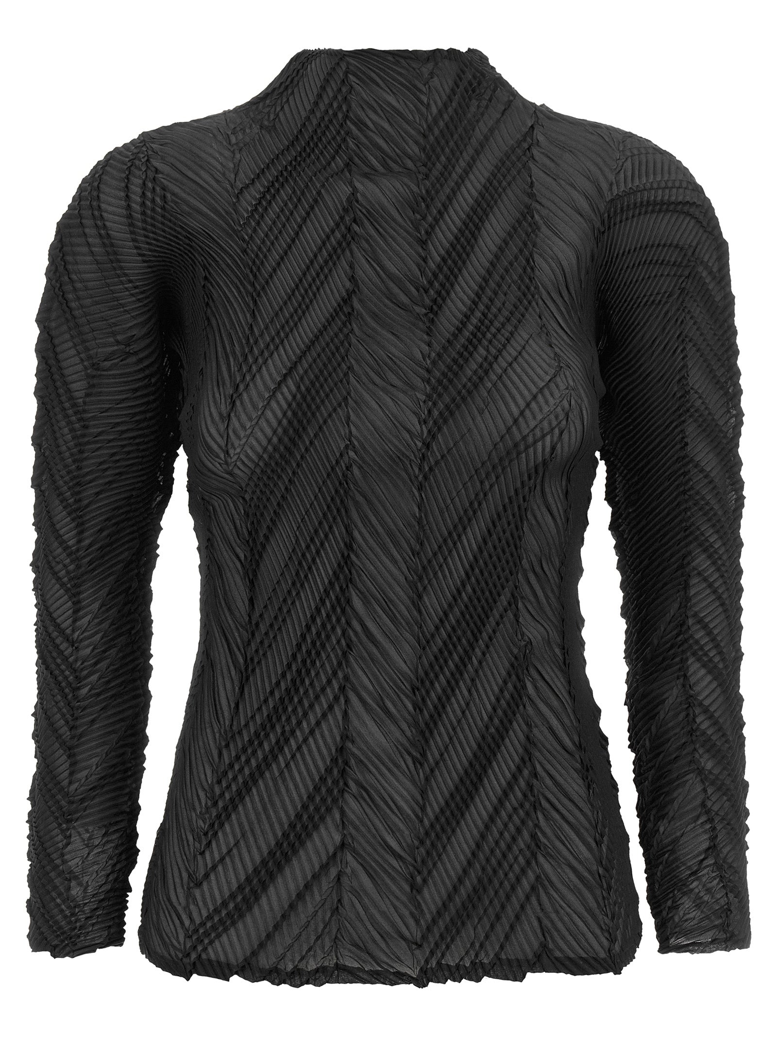 Issey Miyake Black Polyester Cardigan
