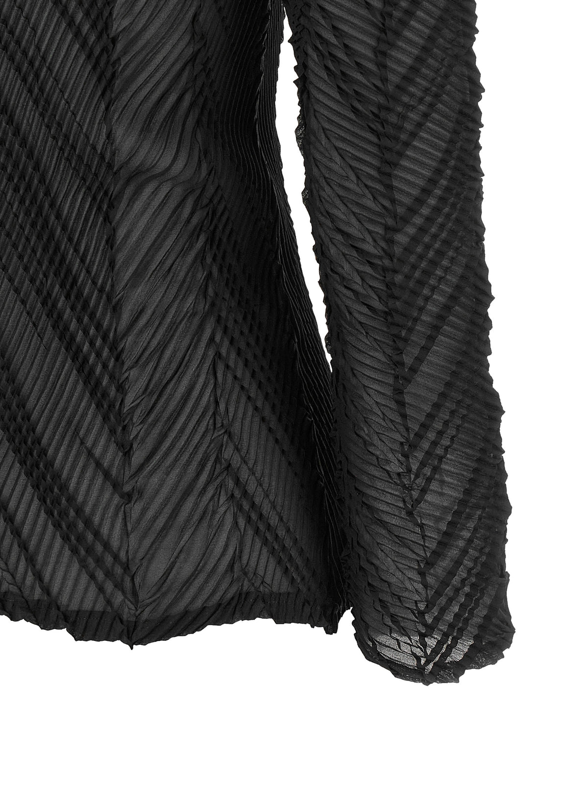 Issey Miyake Black Polyester Cardigan