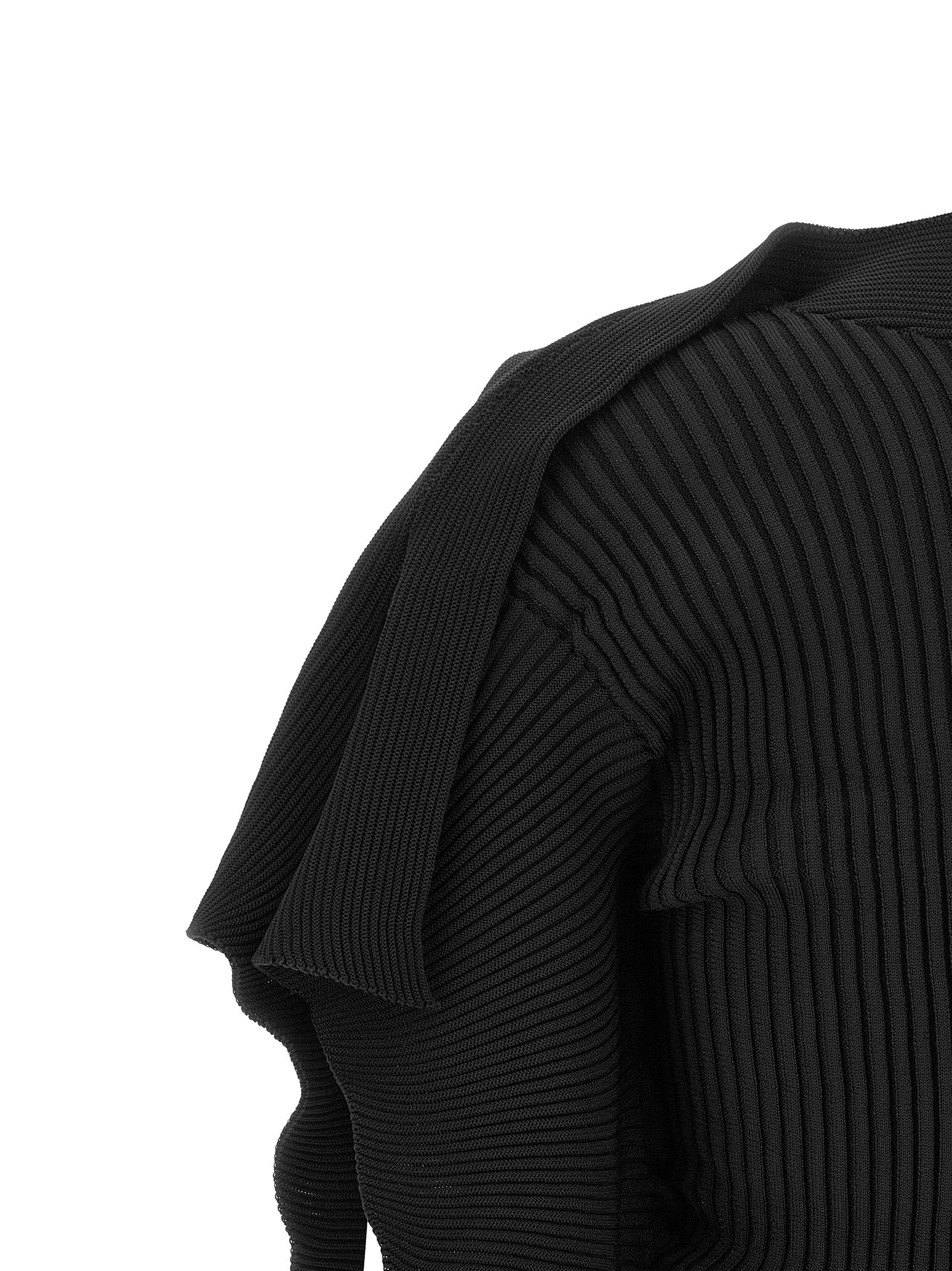 Issey Miyake Black Polyester Blouse