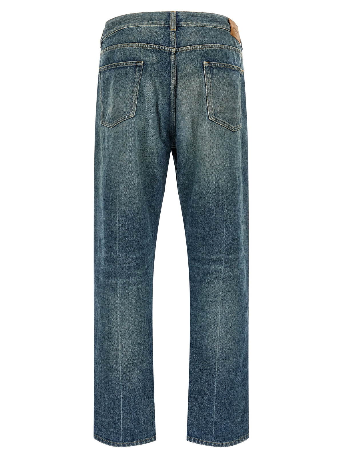 Saint Laurent Blue Cotton Tapered Jeans