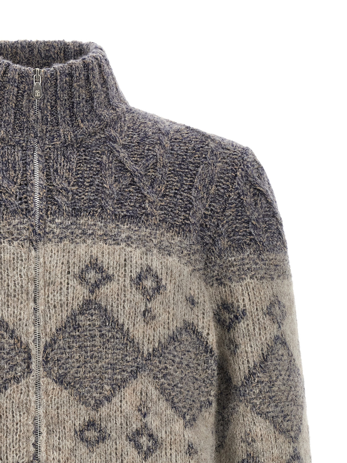 Brunello Cucinelli Gray Virgin Wool Cardigan