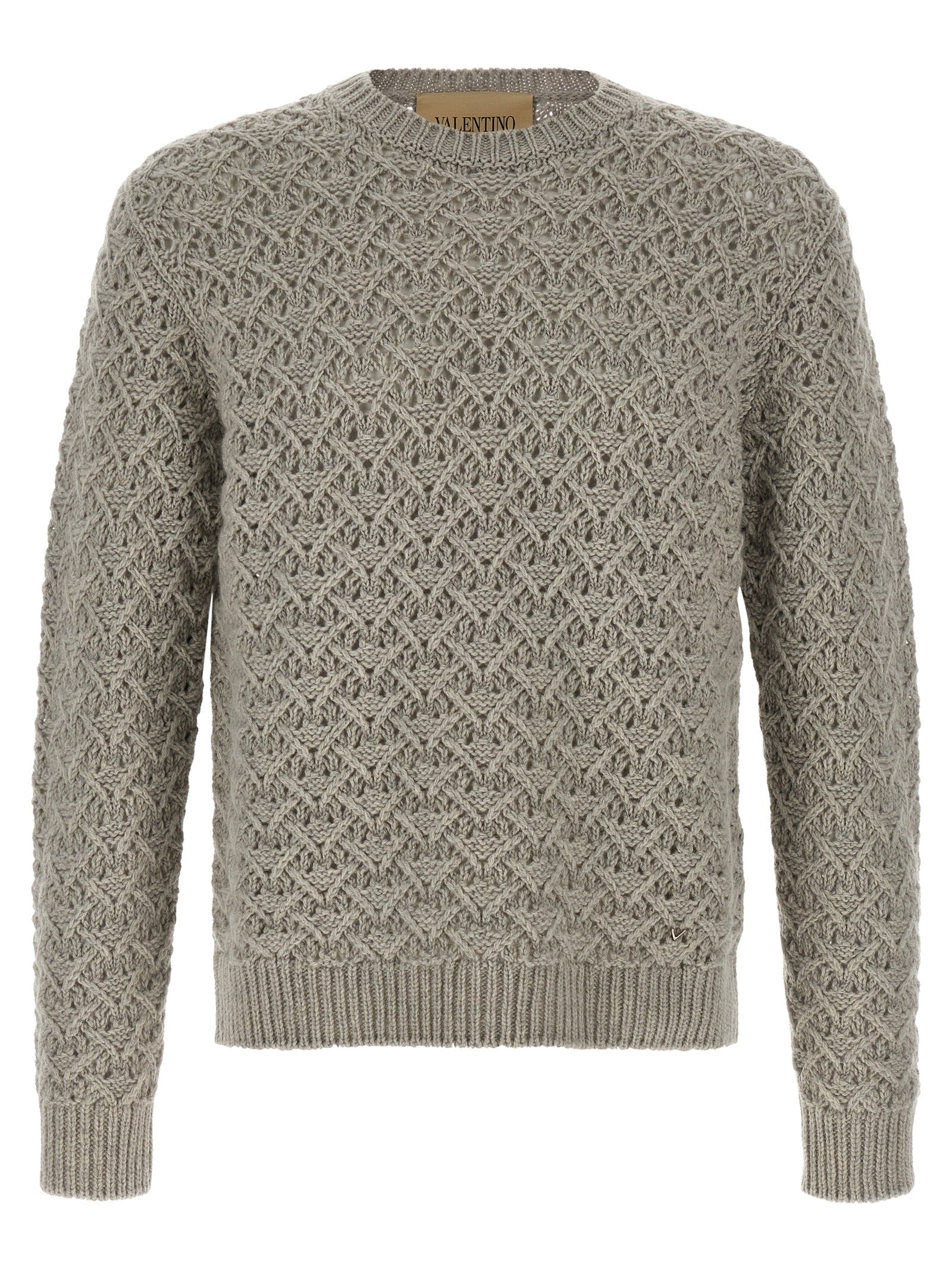 Valentino Garavani Gray Virgin Wool Cardigan