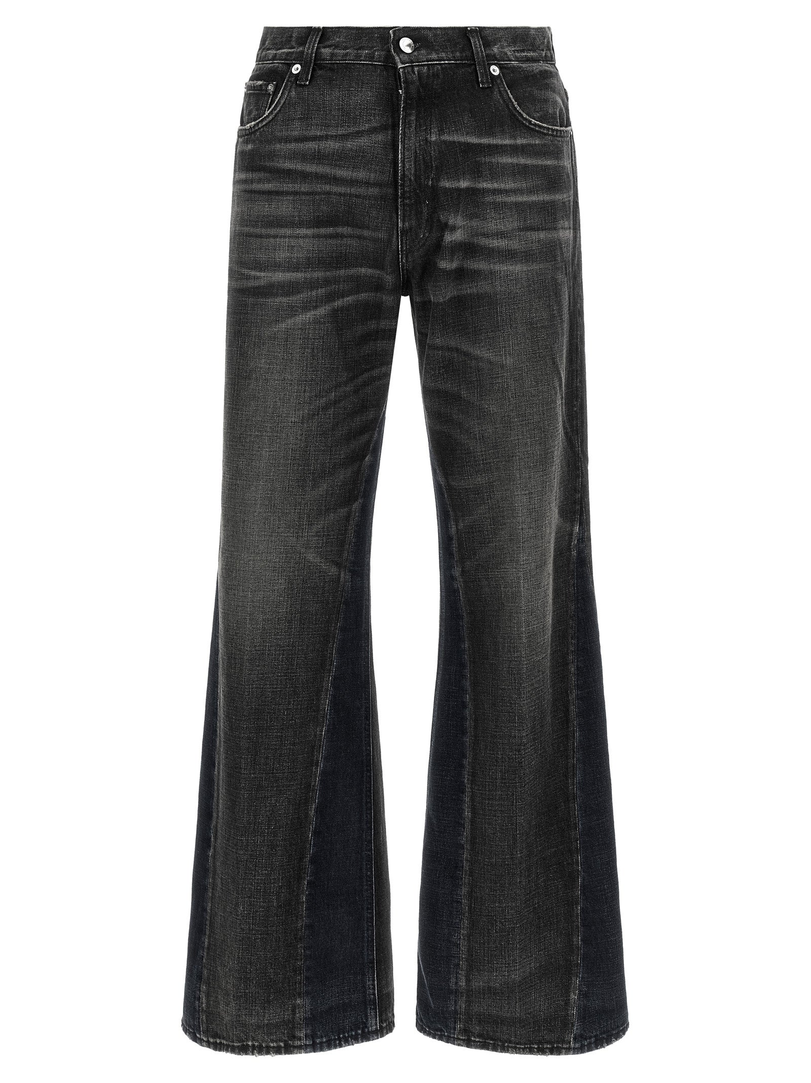 Haikure Gray Cotton Flared Jeans