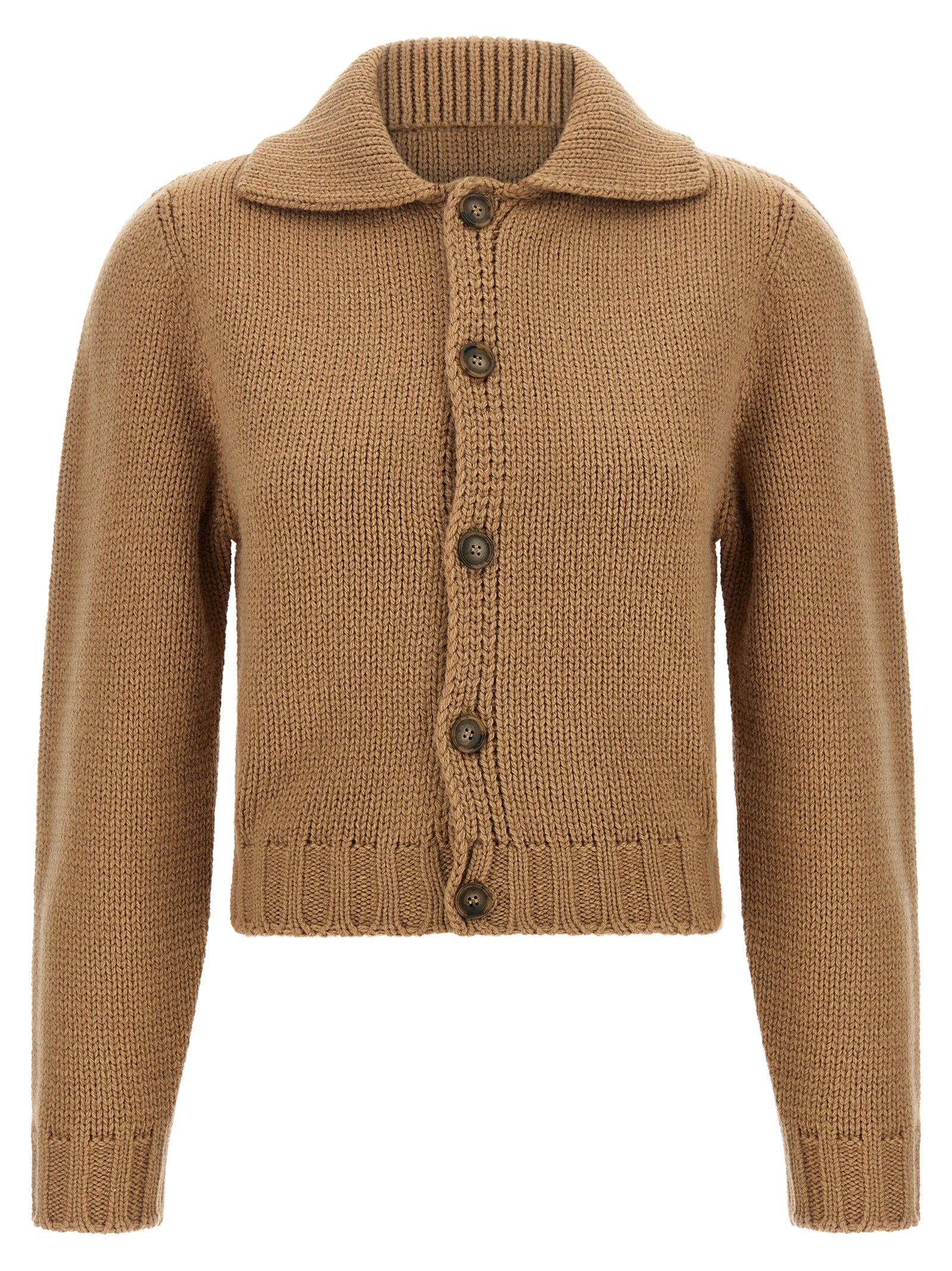 MM6 Maison Margiela Beige Wool Cardigan