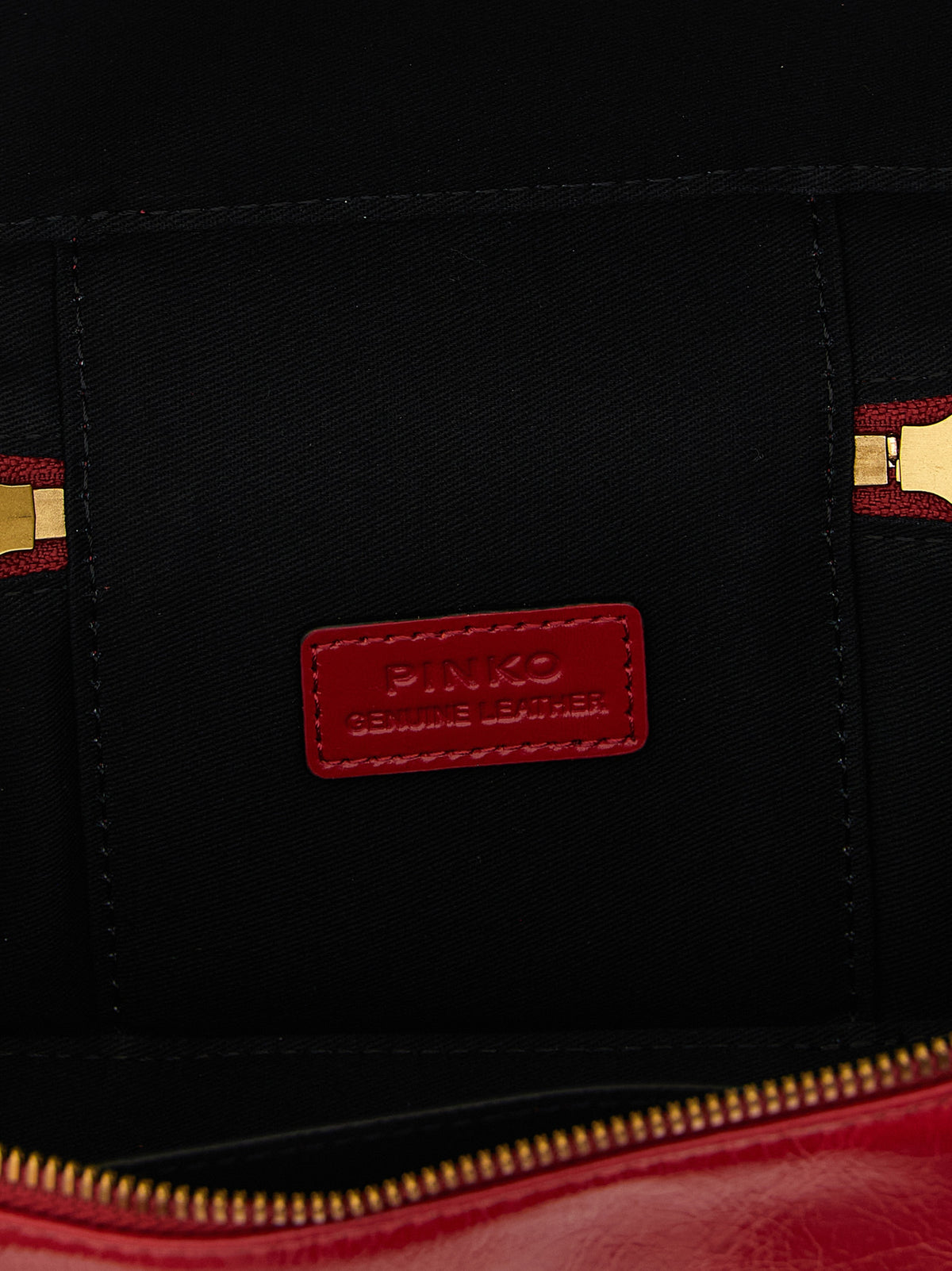 PINKO Red Calfskin Crossbody Bag