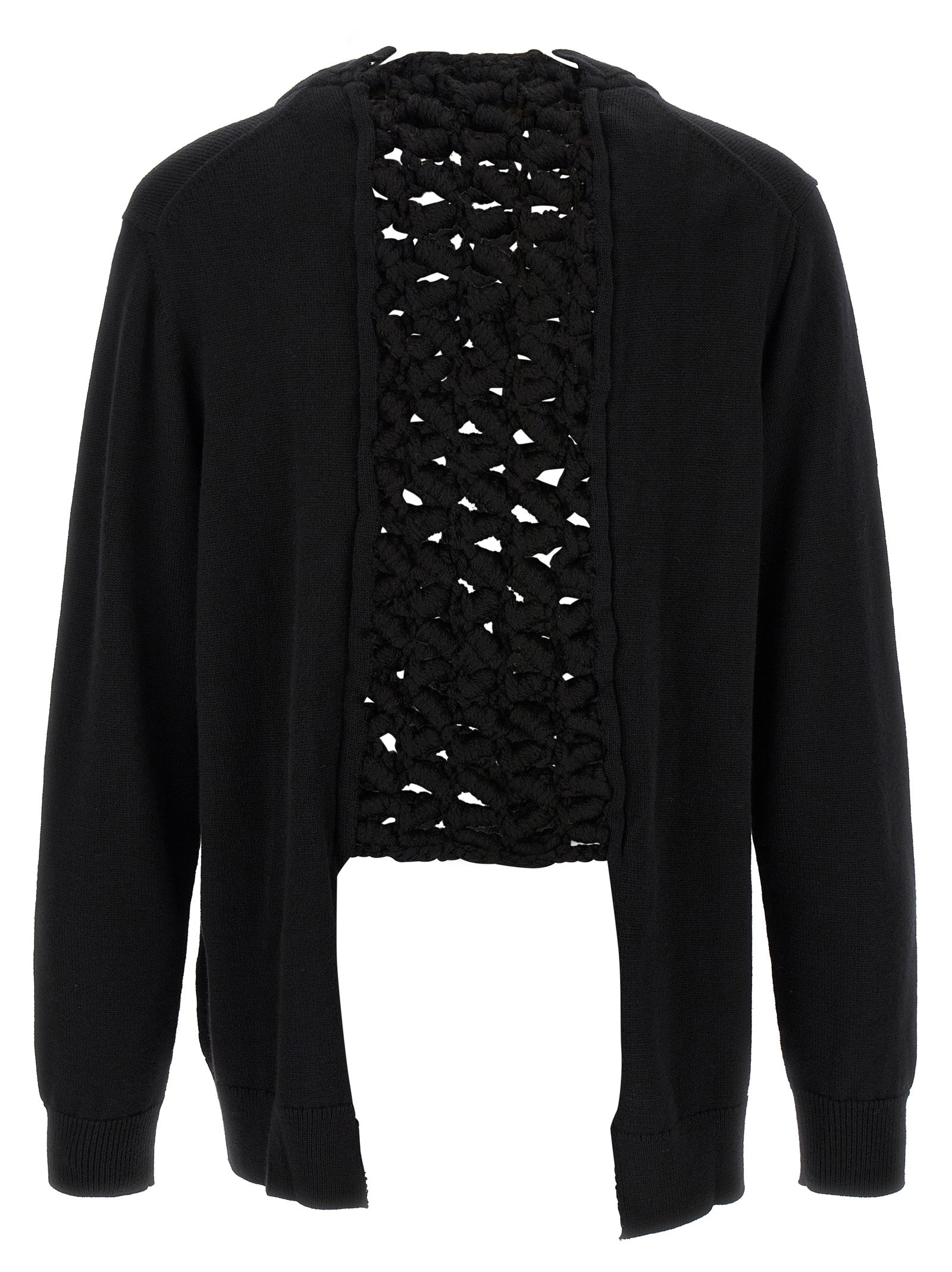 Comme Des Garçons Black Wool Cardigan