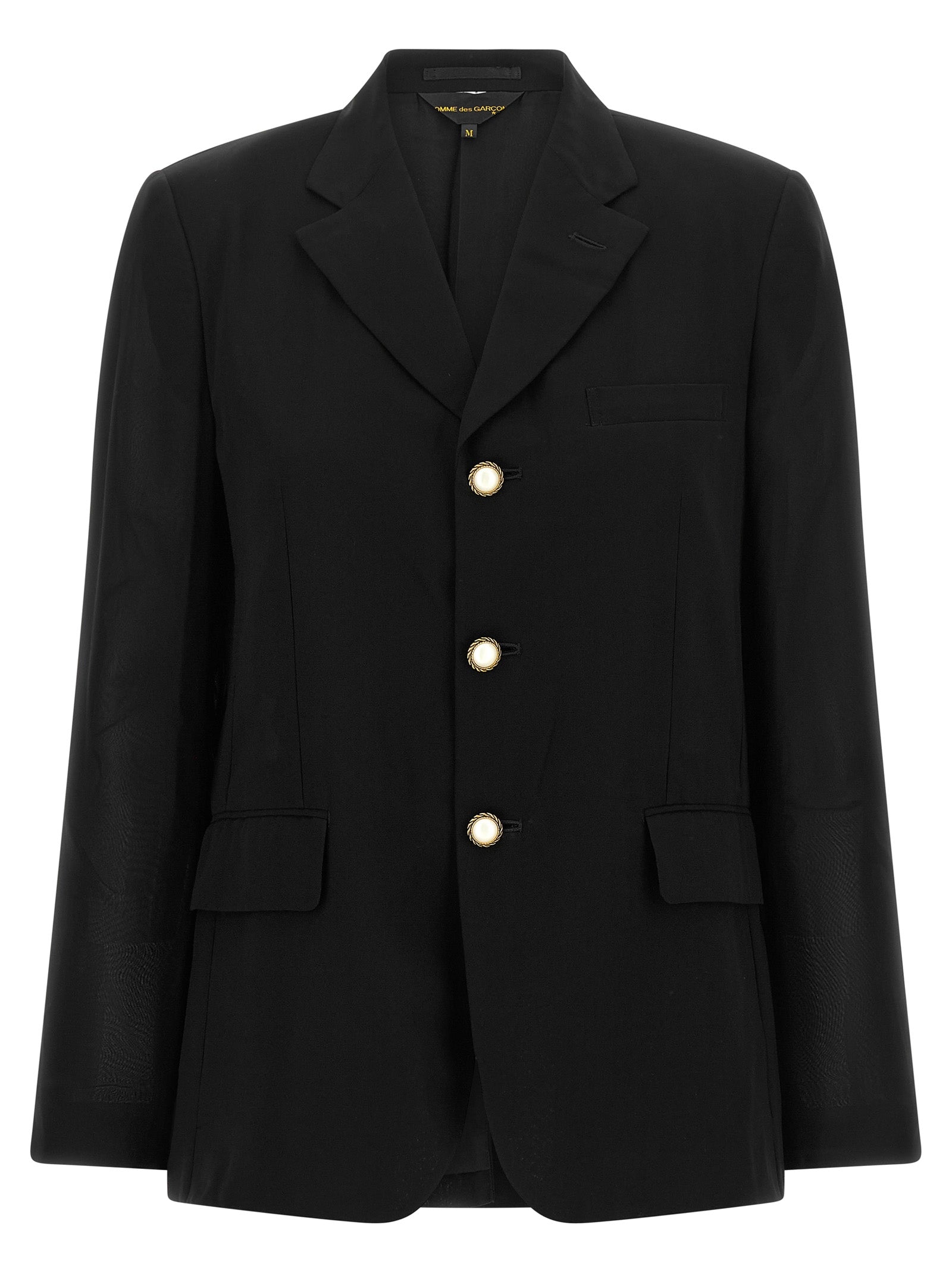 Comme Des Garçons Black Polyester Blazer