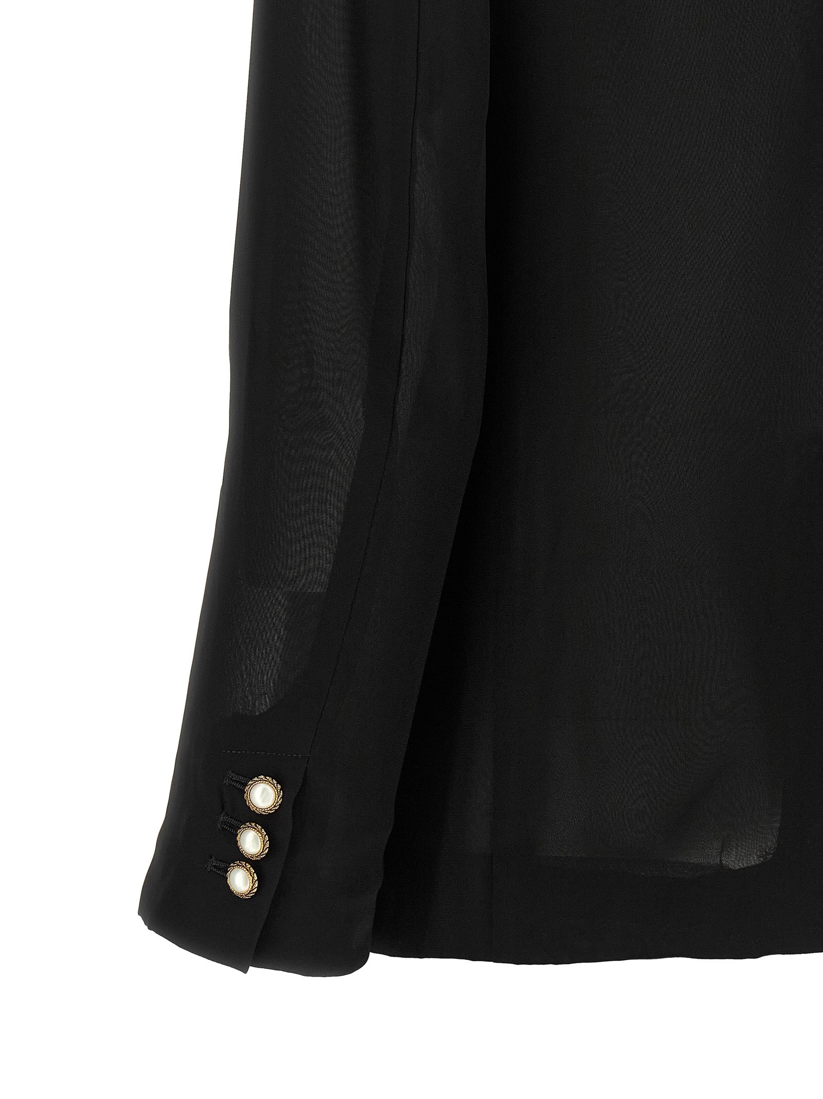 Comme Des Garçons Black Polyester Blazer