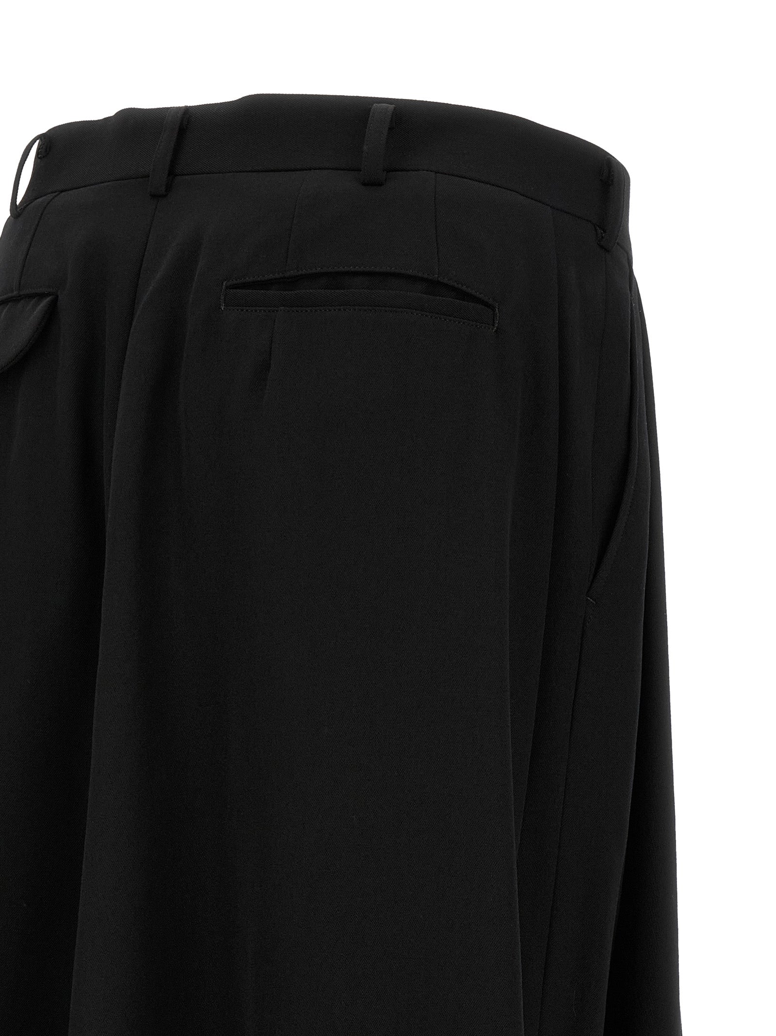 Comme Des Garçons Black Wool Dress Pants
