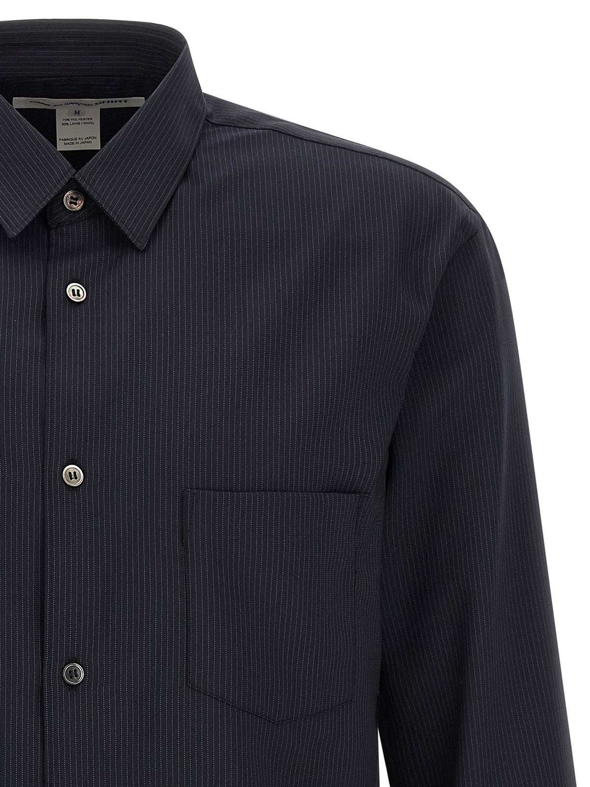 Comme Des Garçons Blue Polyester Blouse