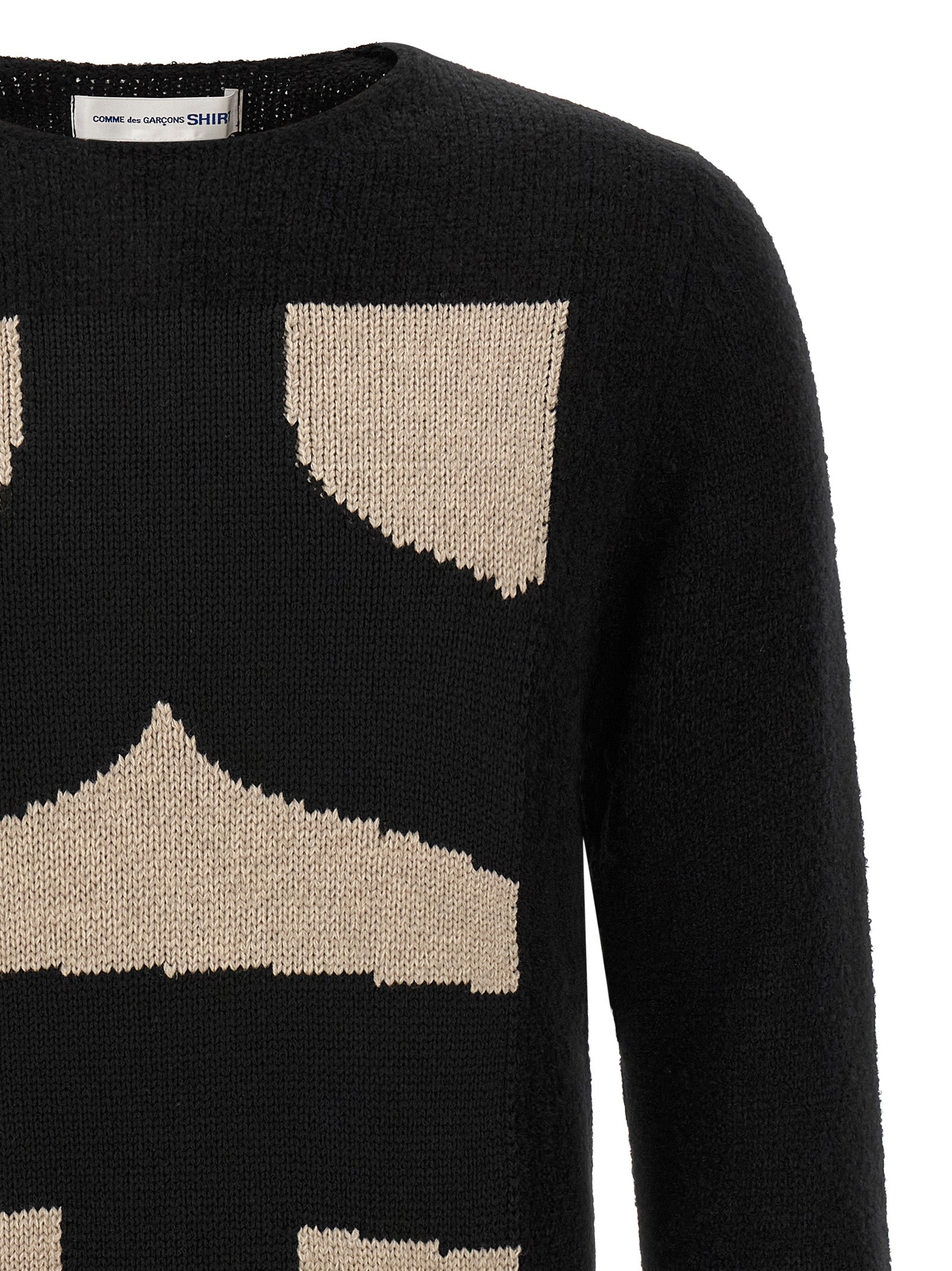 Comme Des Garçons Black Polyester Cardigan