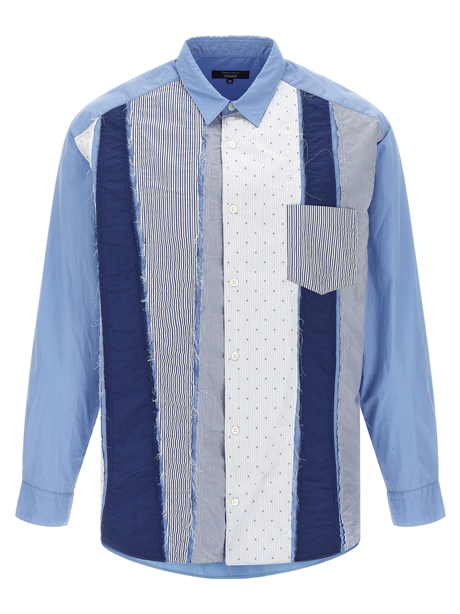Comme Des Garçons Blue Cotton Blouse