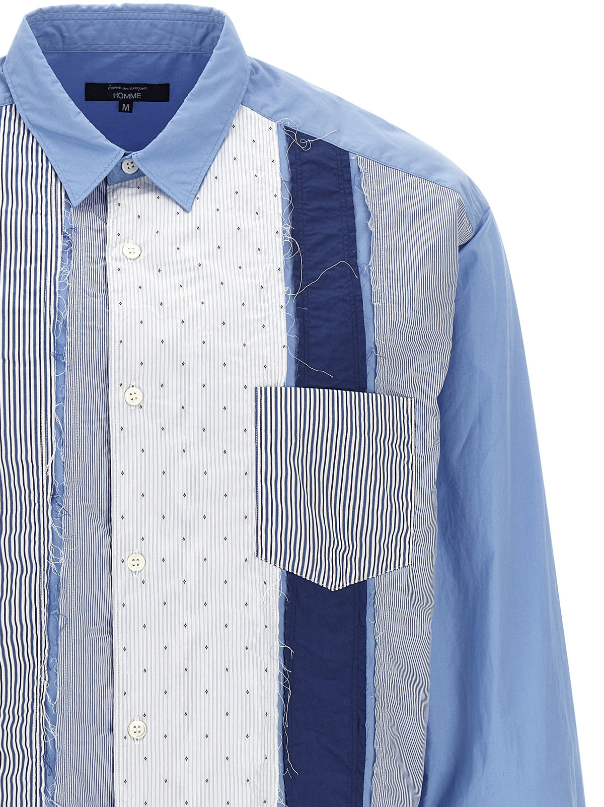 Comme Des Garçons Blue Cotton Blouse
