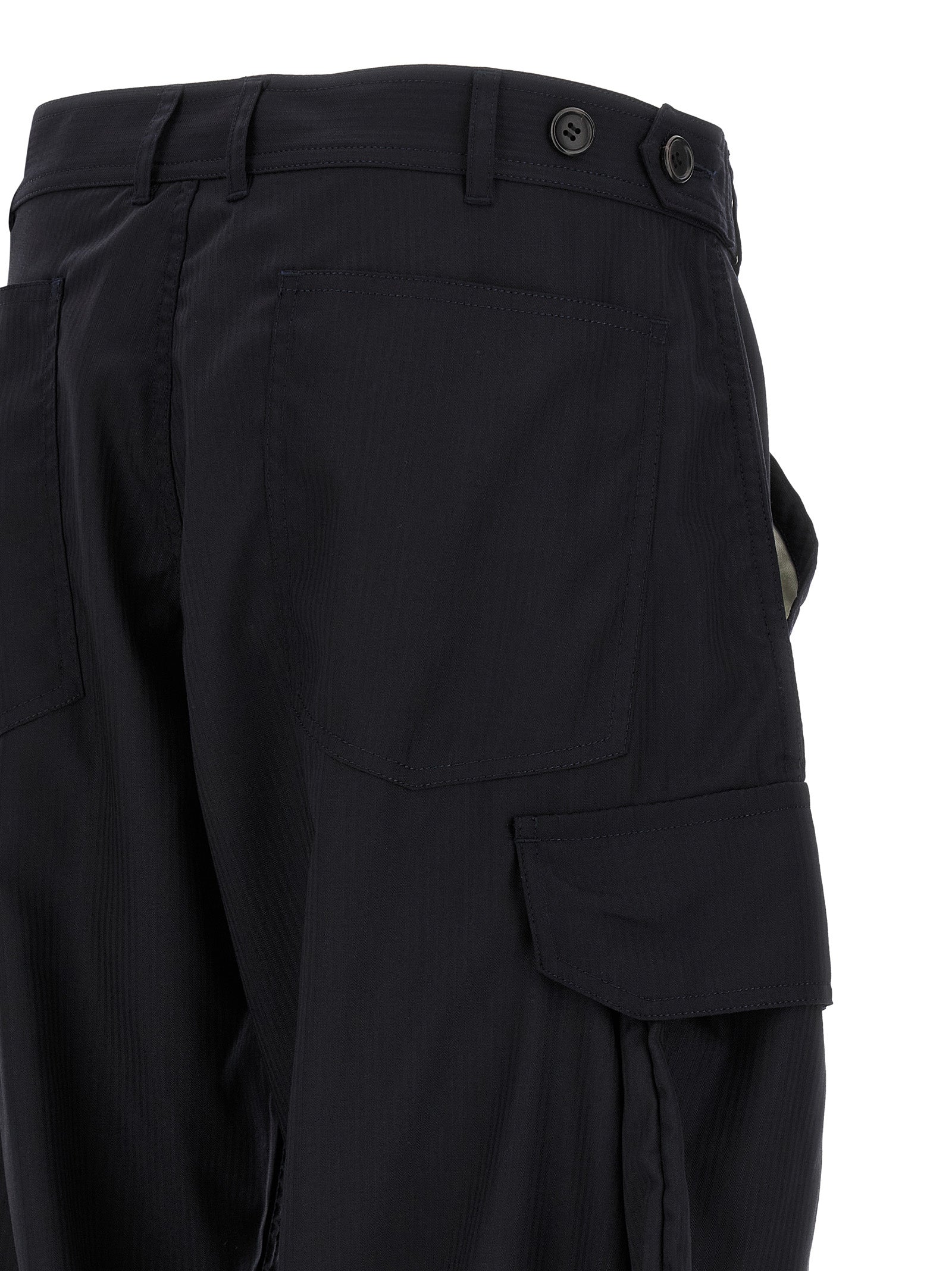 Comme Des Garçons Blue Polyester Cargo Pants