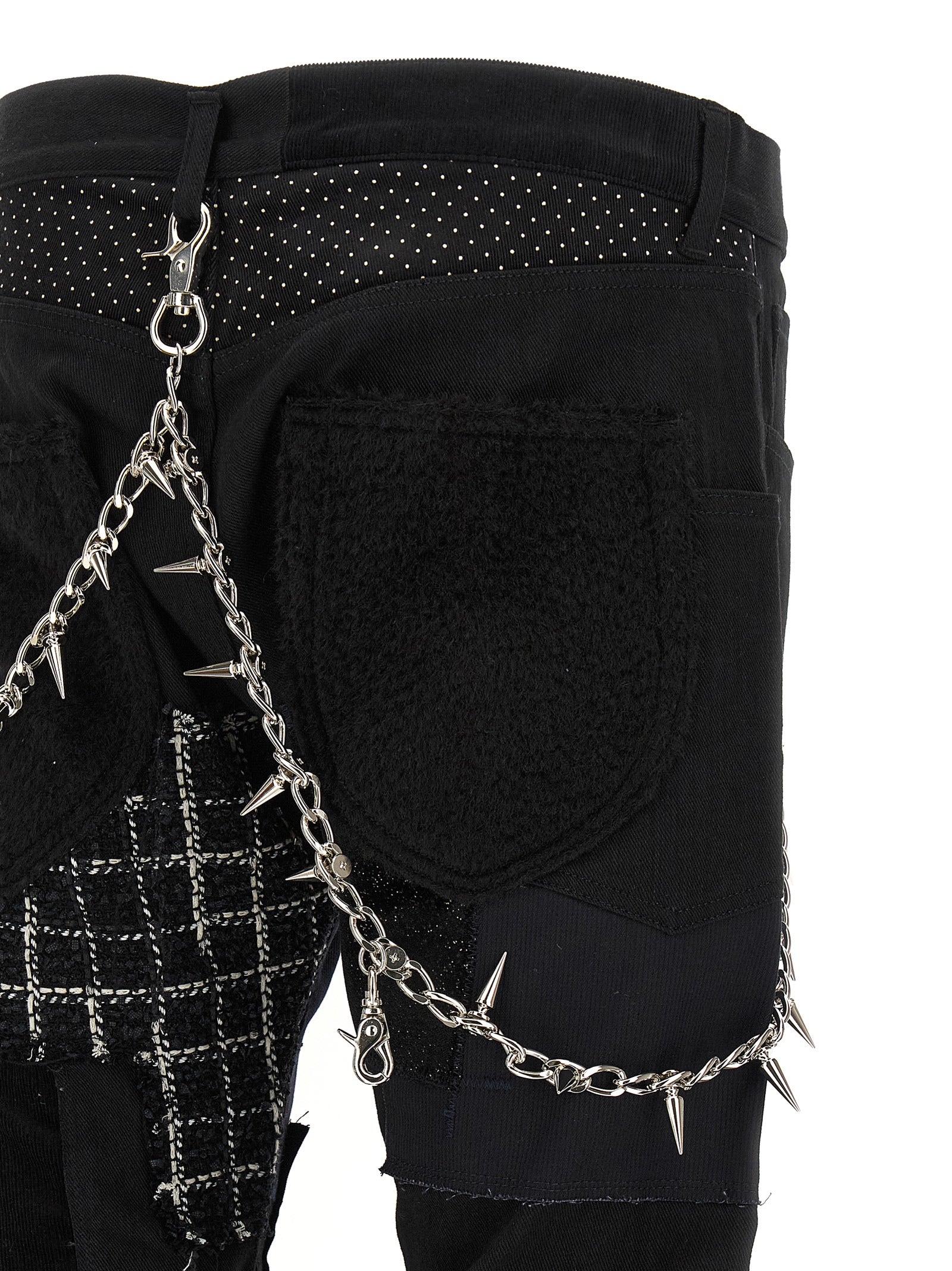 Junya Watanabe Black Cotton Straight-Leg Jeans