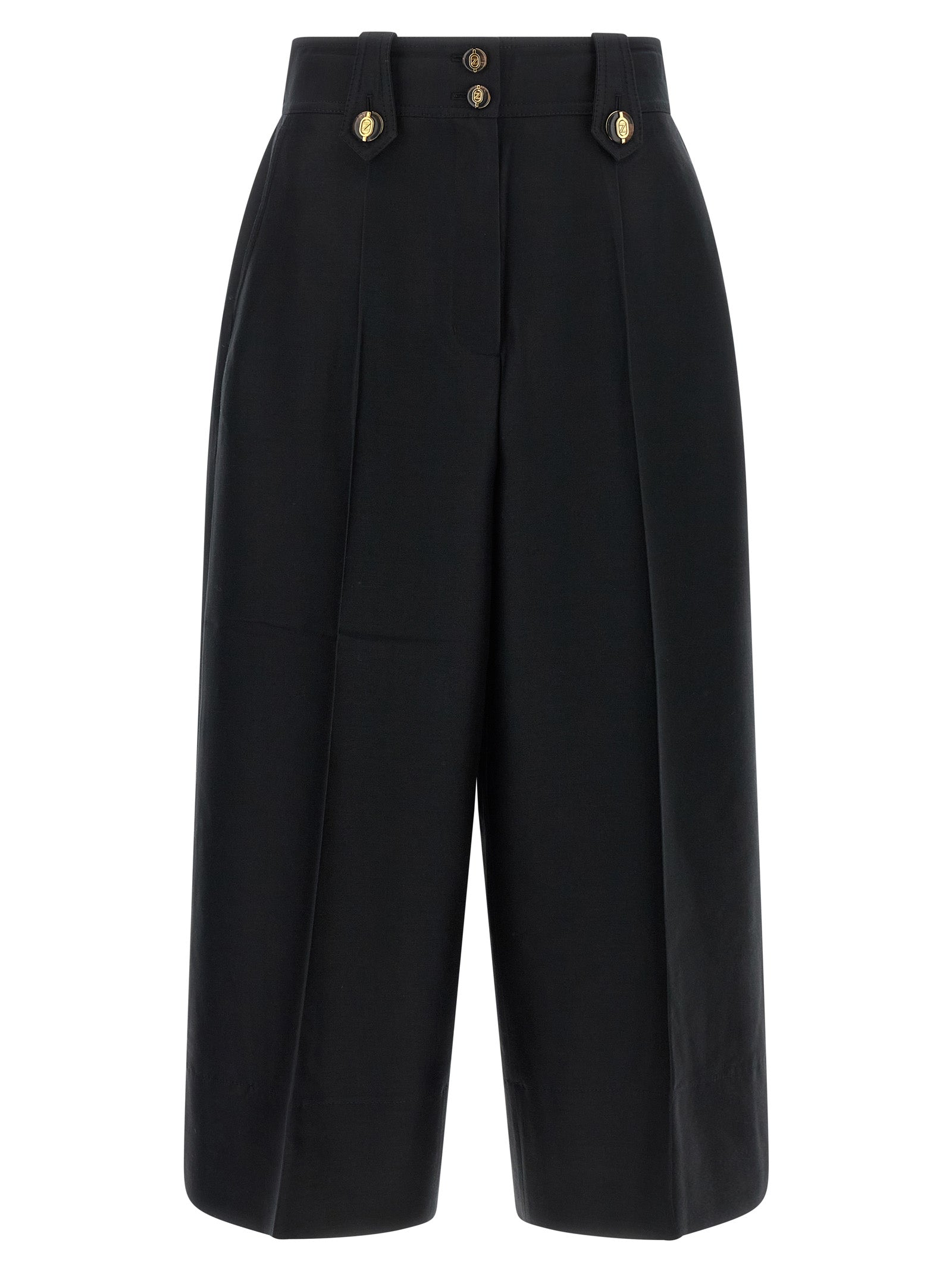 Zimmermann Black Wool Cropped Pants
