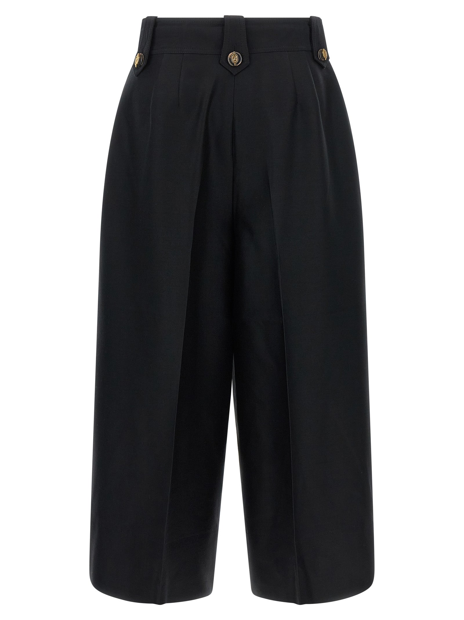 Zimmermann Black Wool Cropped Pants