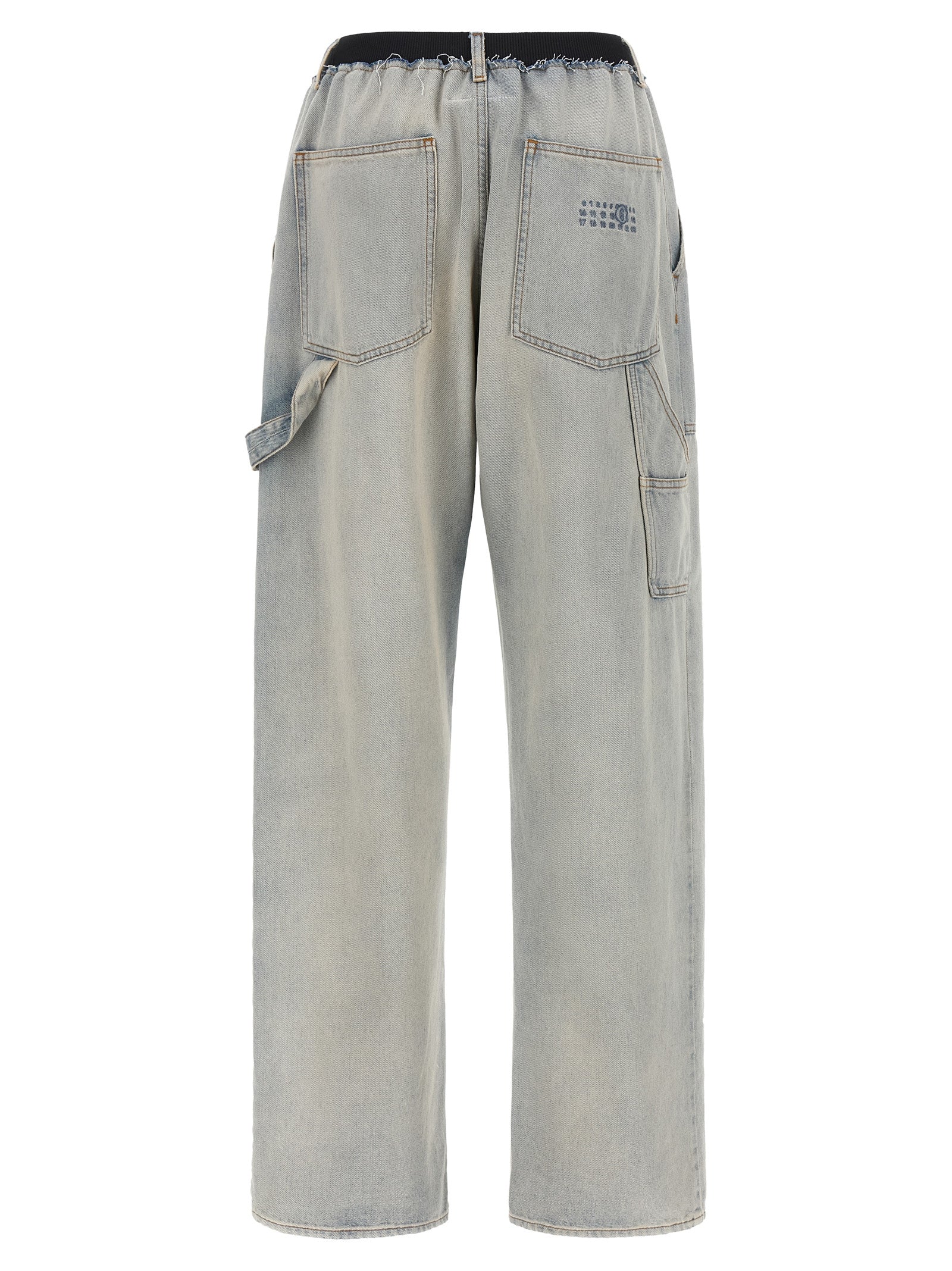 MM6 Maison Margiela Blue Cotton Relaxed Fit Jeans