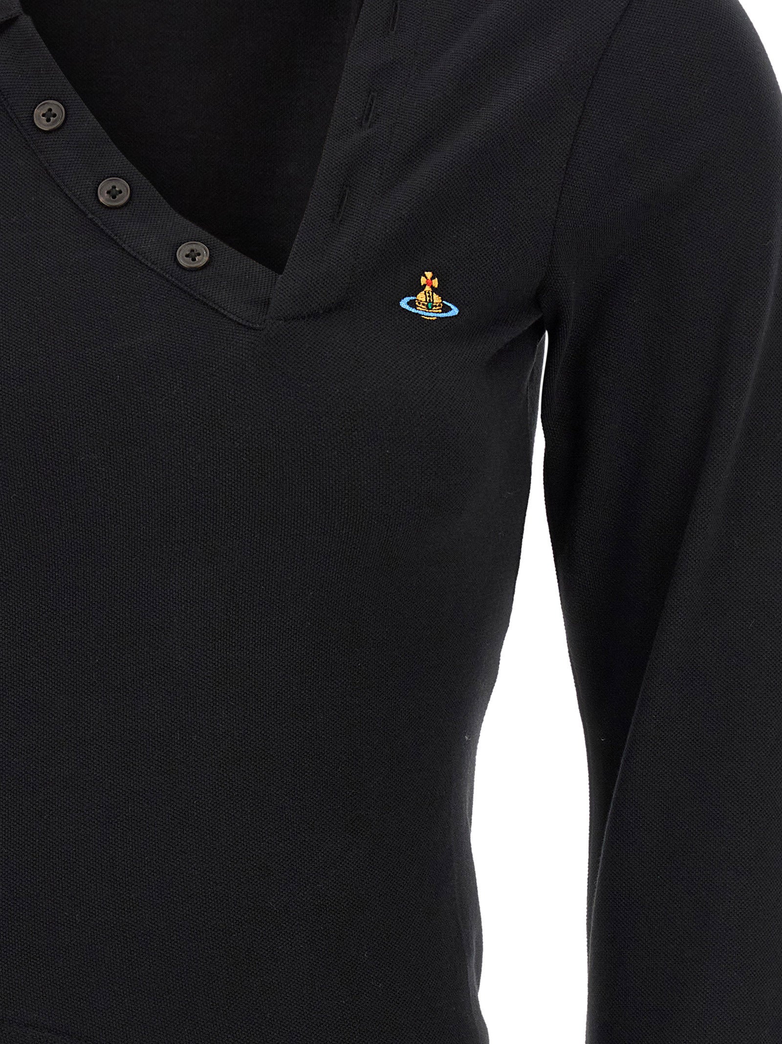 Vivienne Westwood Black Cotton Polo Shirt