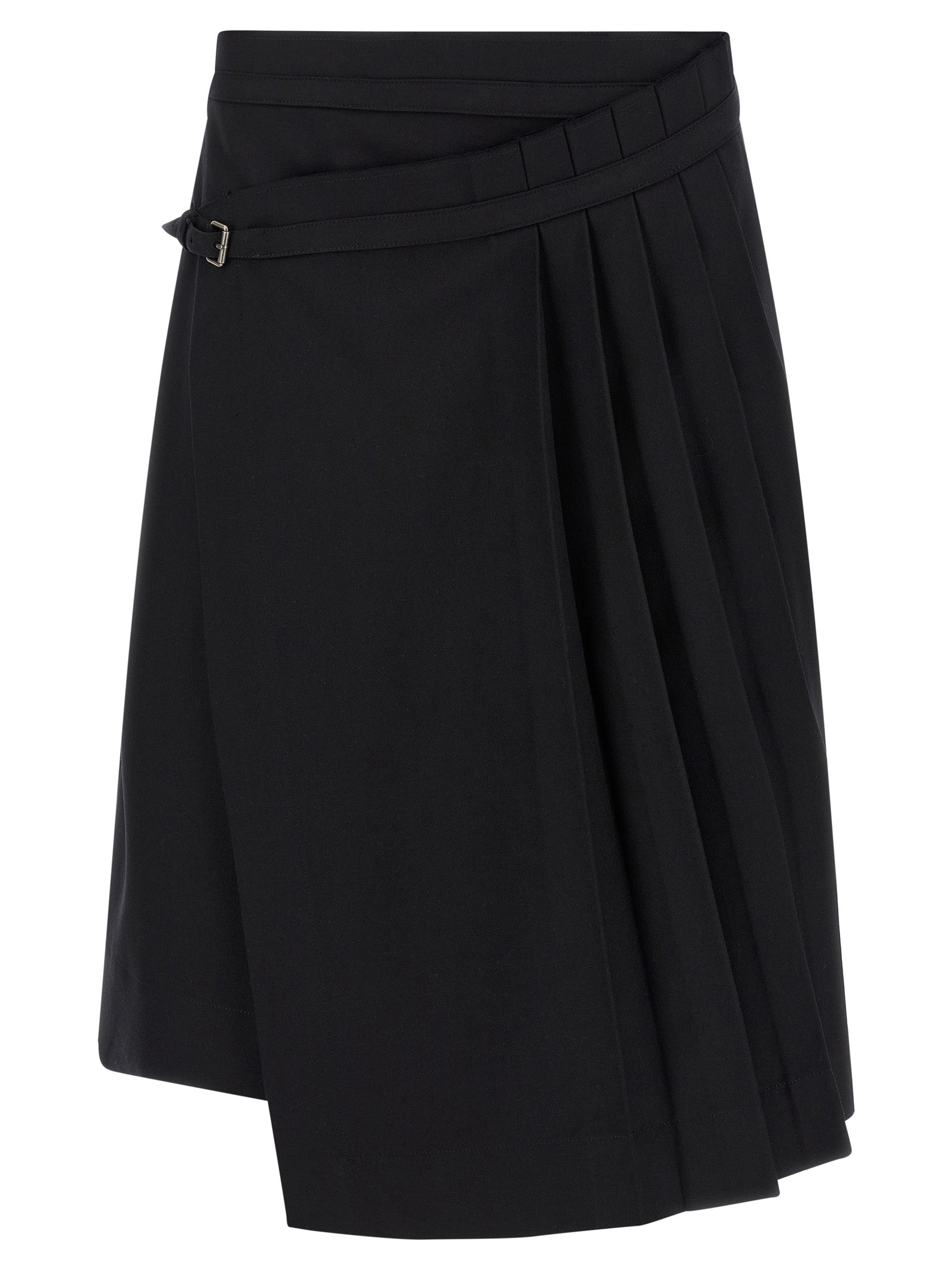 Dries Van Noten Black Wool Long Skirt