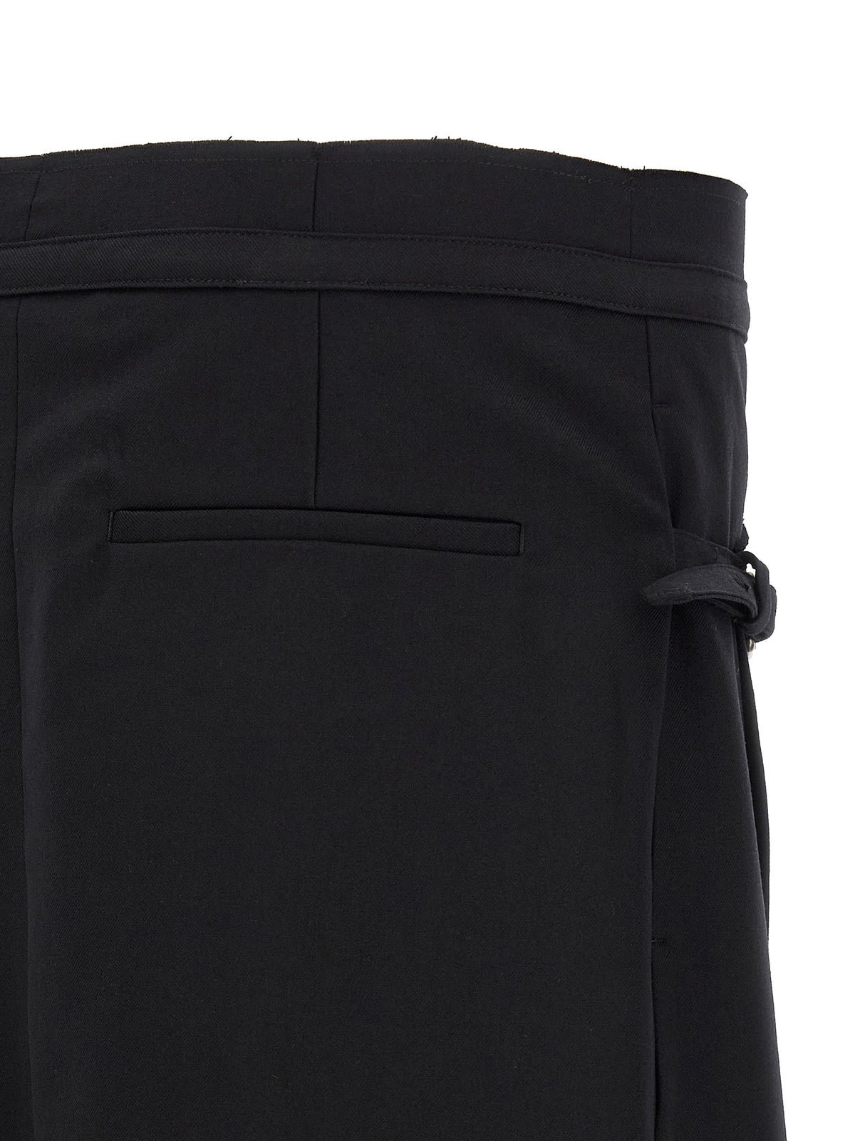 Dries Van Noten Black Wool Long Skirt