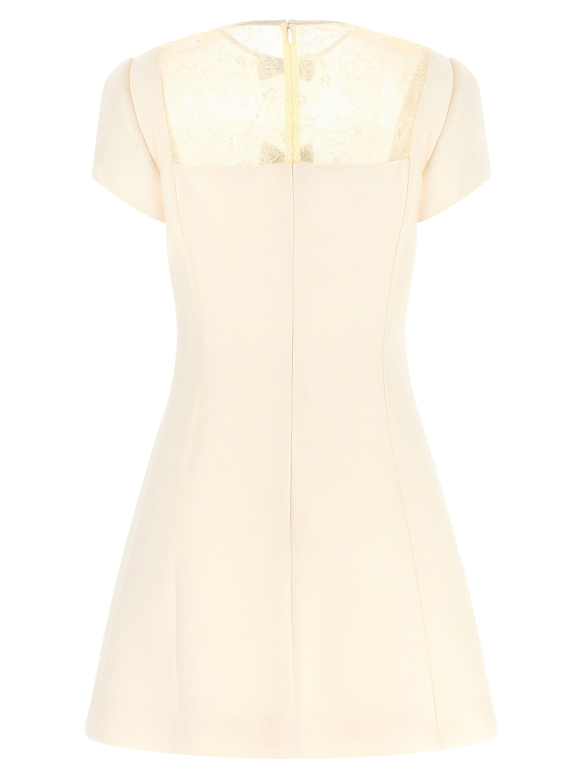 Valentino Garavani White Virgin Wool Short Dress