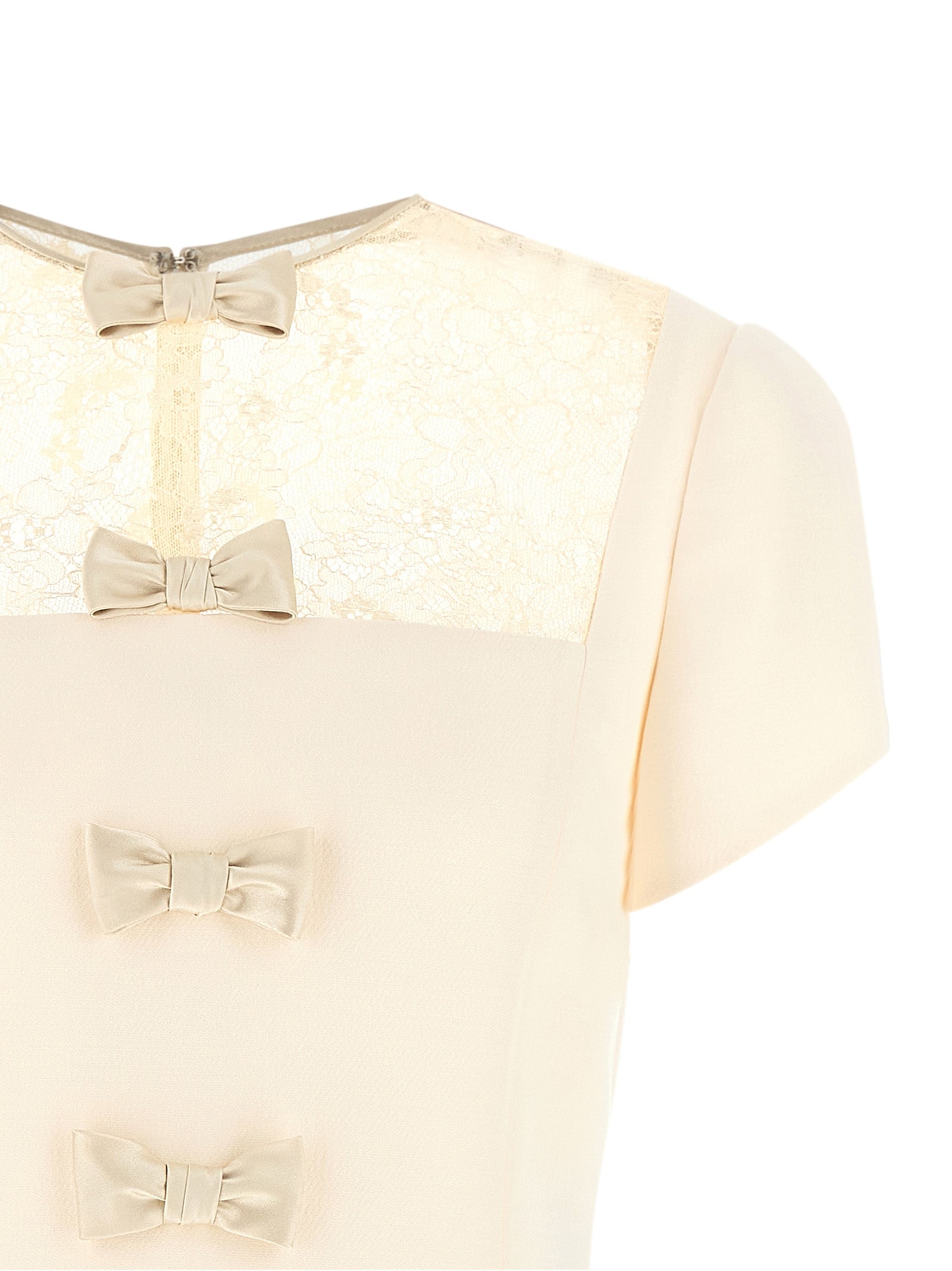 Valentino Garavani White Virgin Wool Short Dress