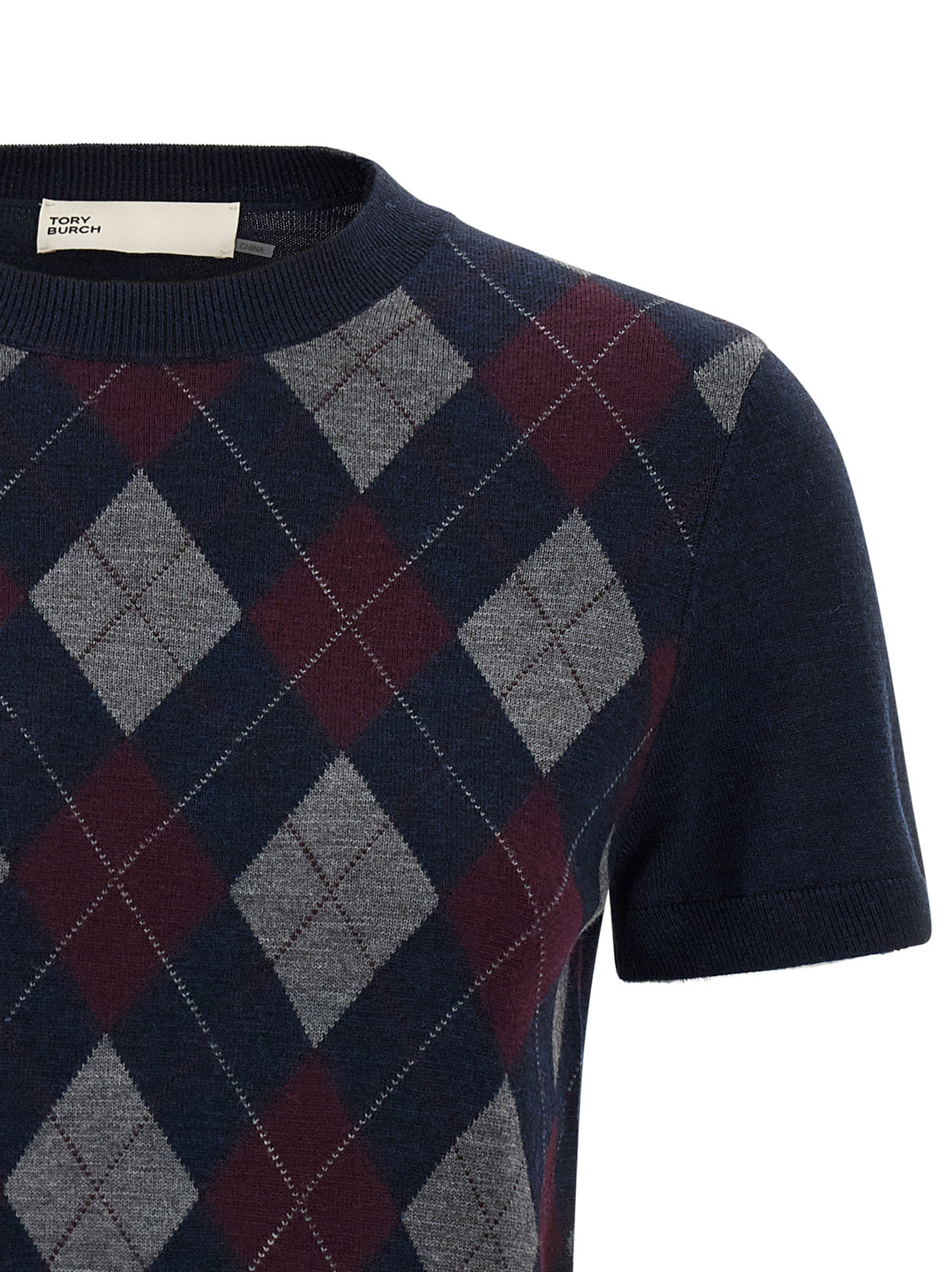Tory Burch Blue Wool Cardigan