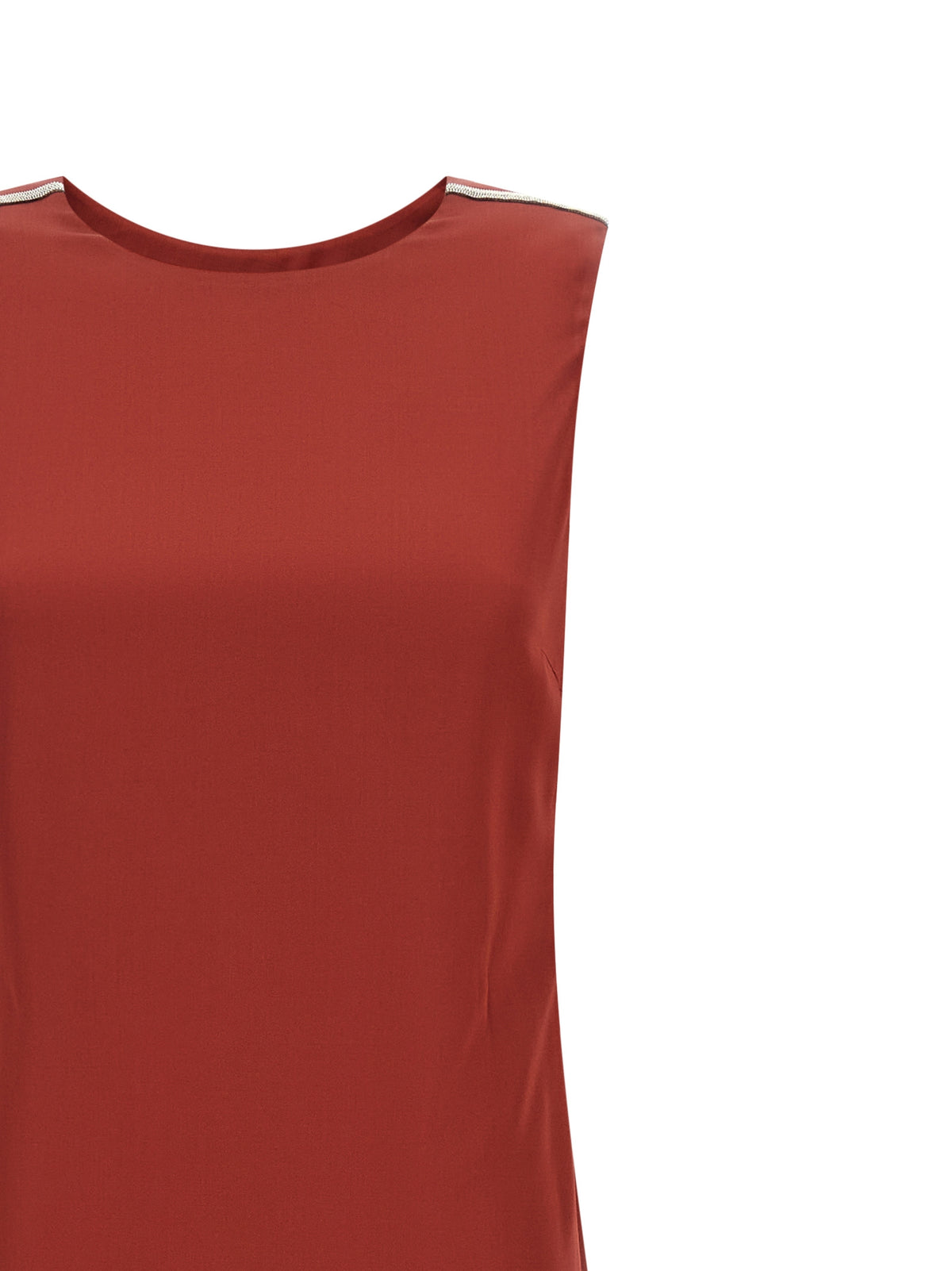 Peserico Red Viscose Long Dress