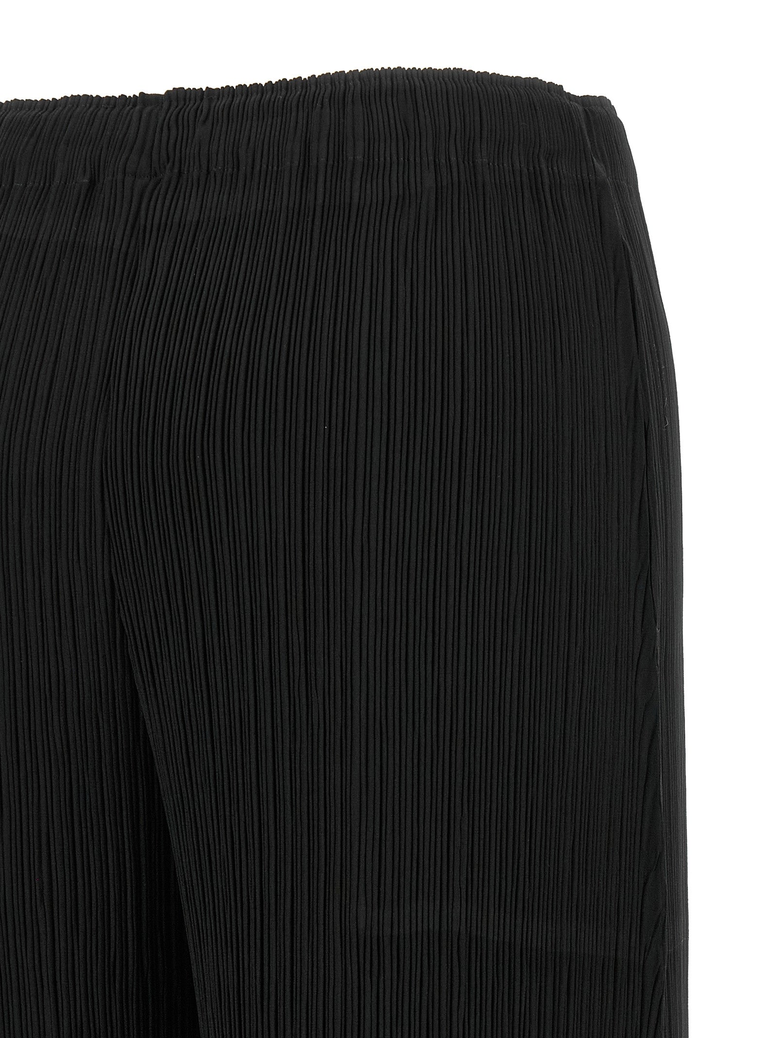 Issey Miyake Black Polyester Casual Pants