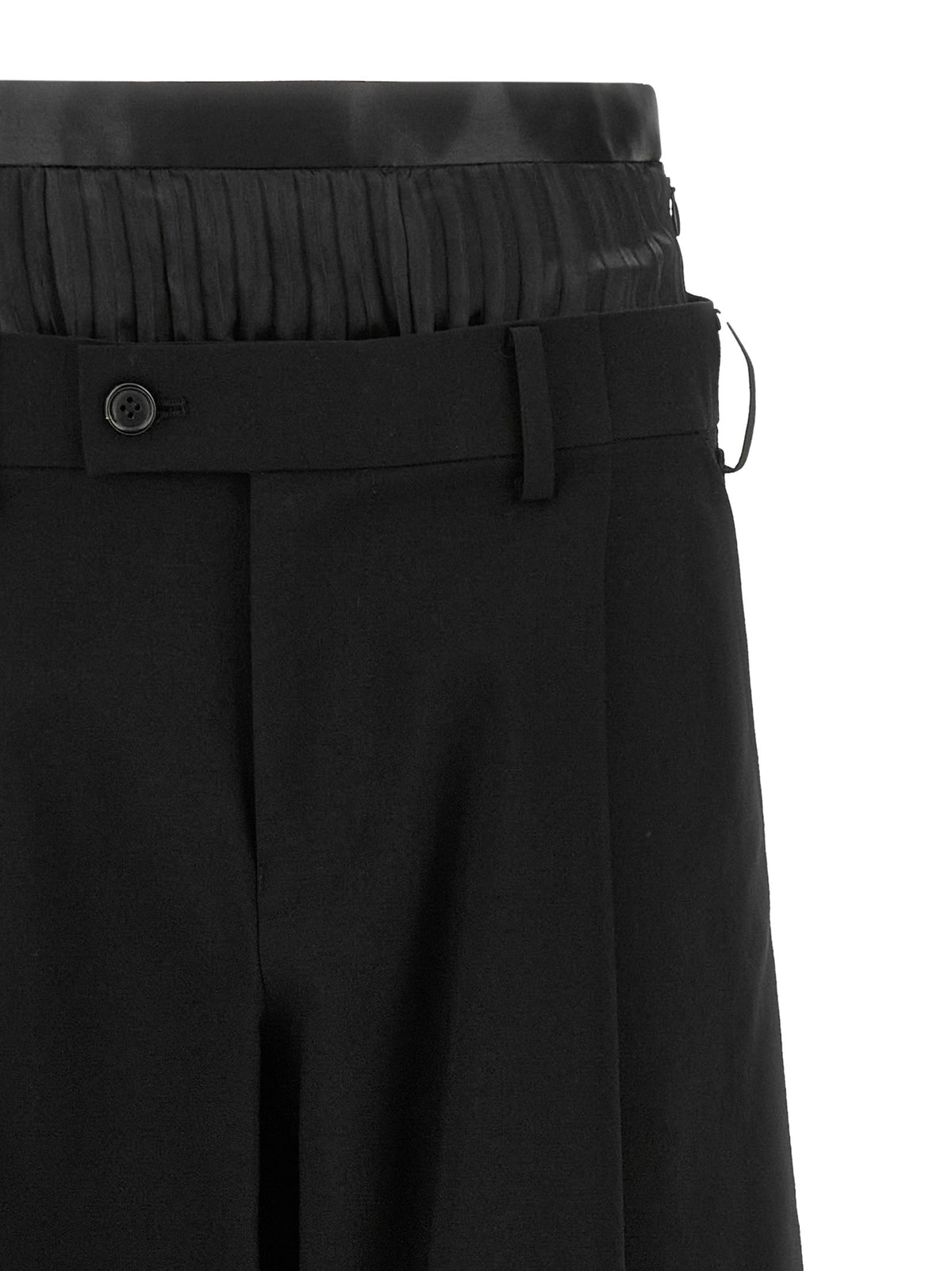 Junya Watanabe Black Wool Casual Pants